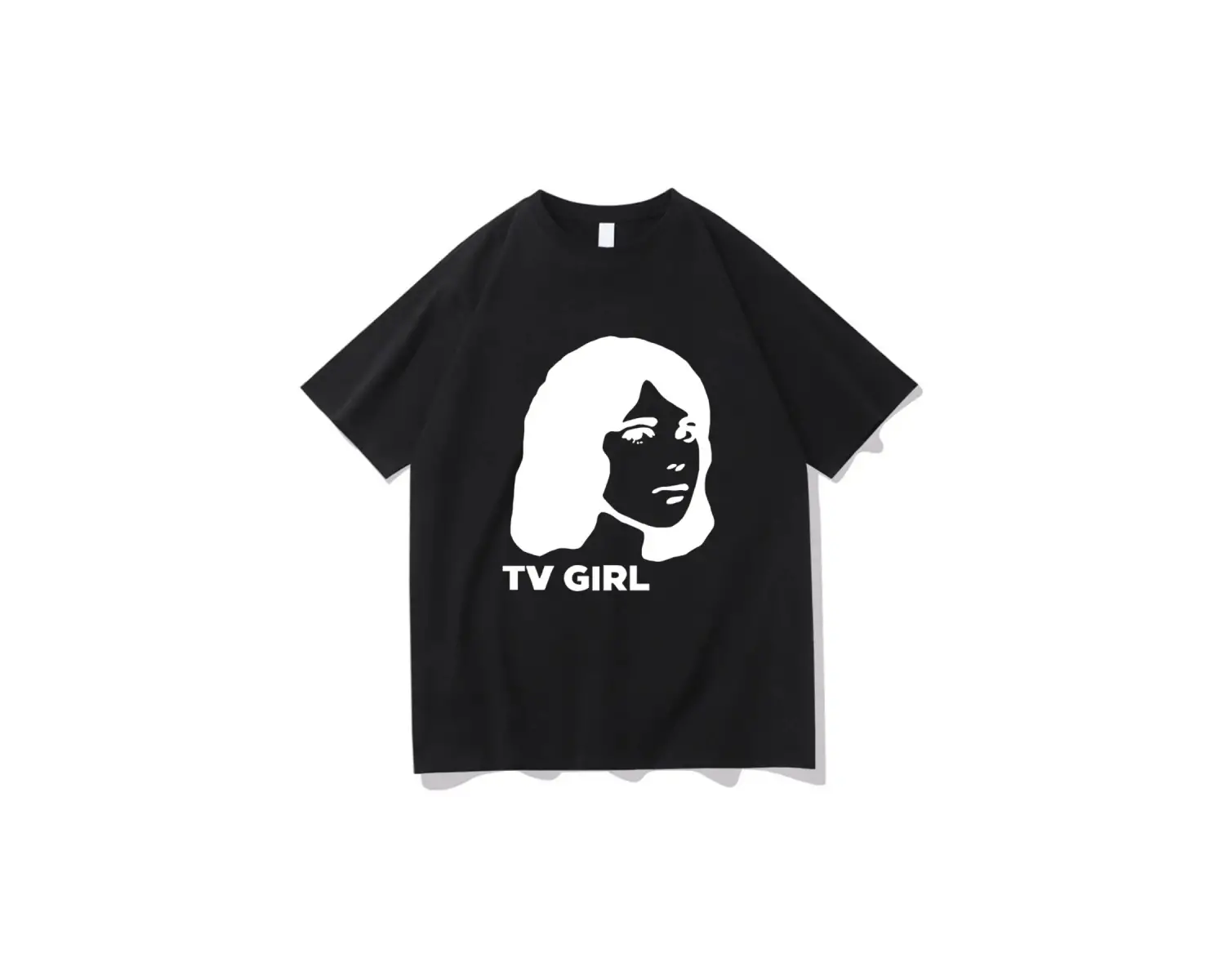 Beyaz Klasik Tv Komik/ Harajuku Yaz Üstleri Vintage Unisex
