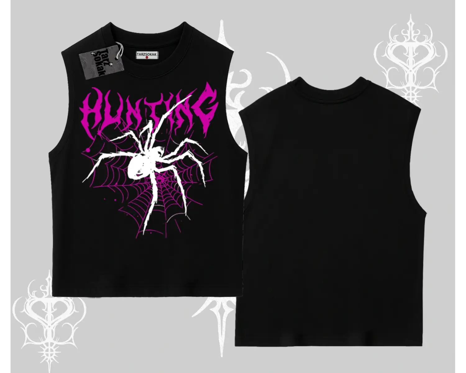 Beyaz Kolsuz Tişört Autumn Spider