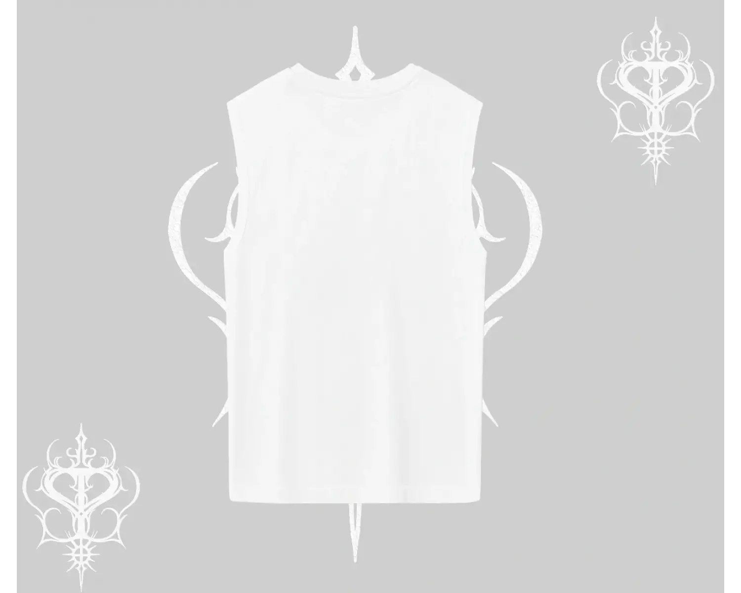 Beyaz Kolsuz Tişört Spider Undercover