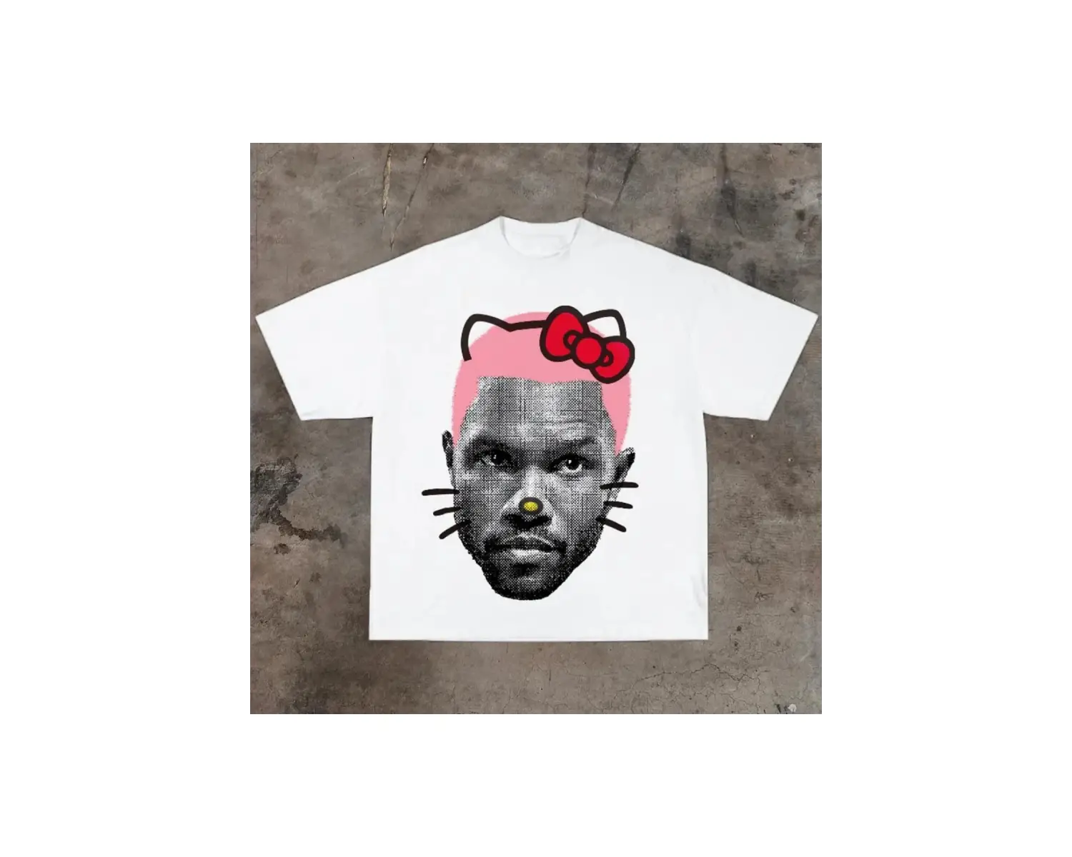 Beyaz Komik Baskılı Vintage Üstleri Hip Hop Streetweet Yaz