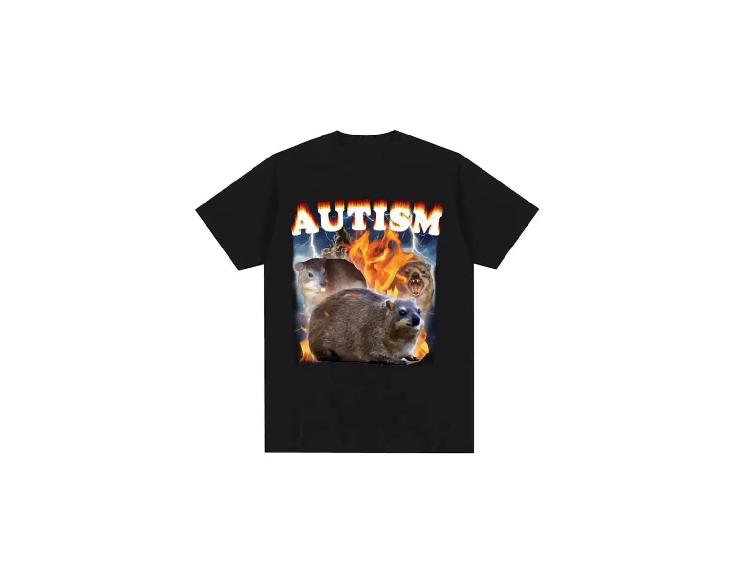 Beyaz Komik Hyrax Meme Tee Harajuku Vintage Yaz s