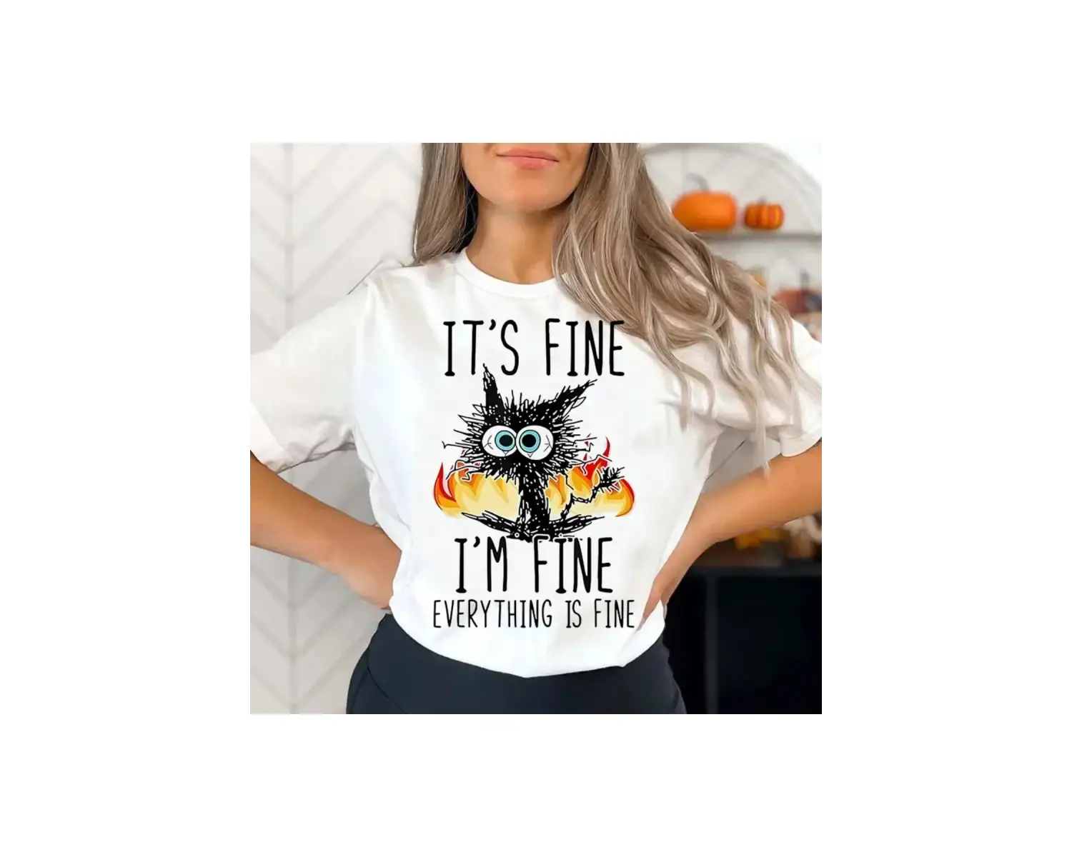 Beyaz Komik Kedi Genç Vintage Kore i Renkli Grunge Grafik Grafik Pastel 80