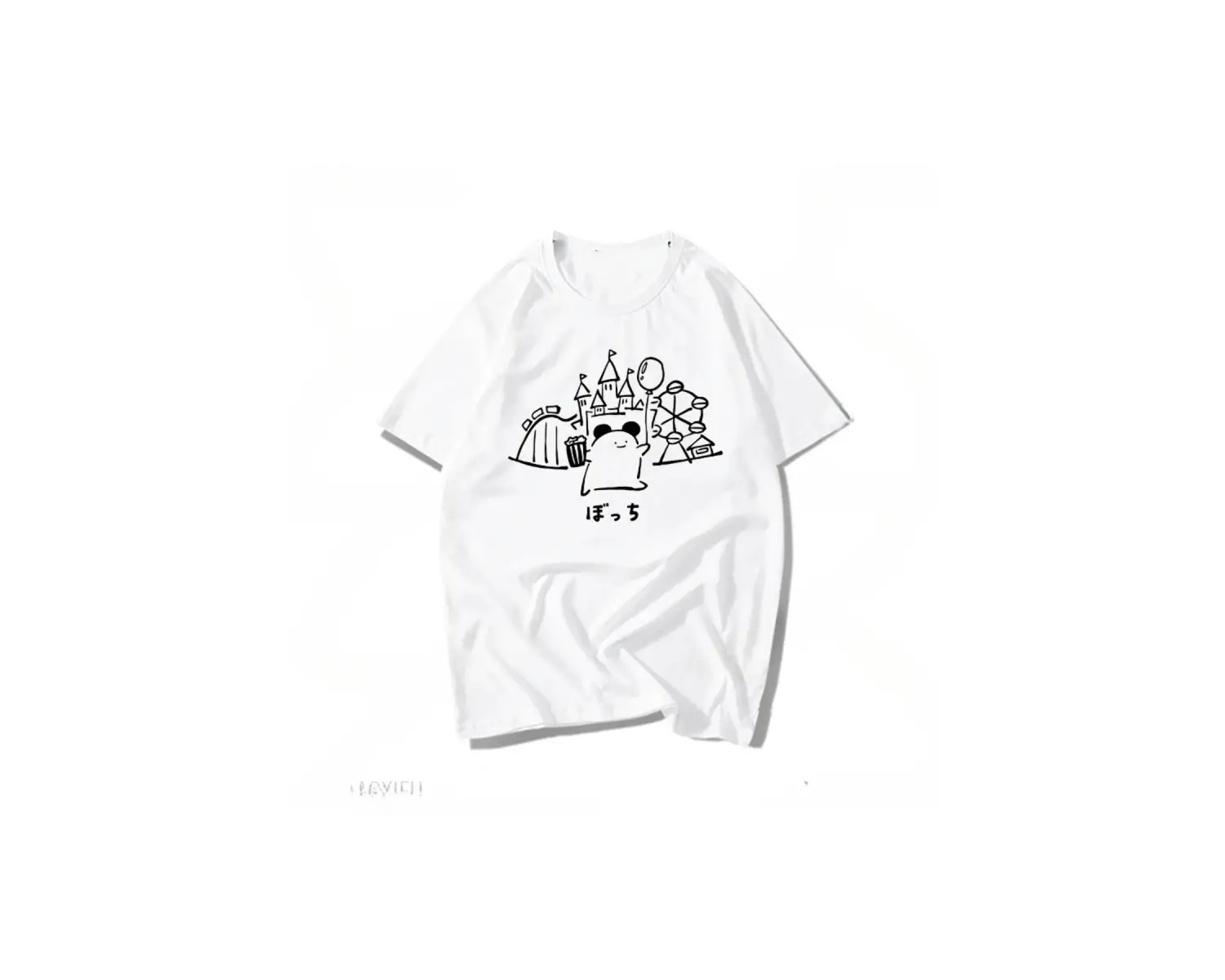 Beyaz Komik Sloganı Im Late for Work Mizah Vintage Japonya Kanji Hiçbir Fikir Baskılı T Sh