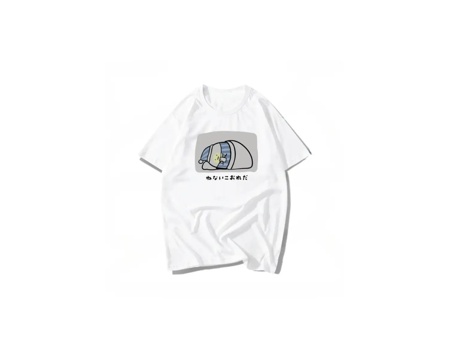 Beyaz Komik Sloganı Im Late for Work Mizah Vintage Japonya Kanji Hiçbir Fikir Baskılı T Sh