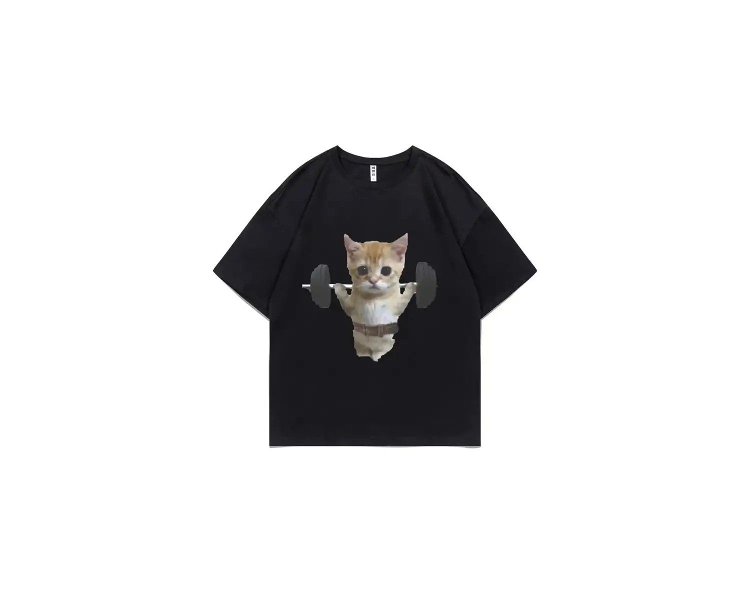 Beyaz Komik Spor Salonu Sam Sulek Kedi Grafik Baskı Sevimli Spor Pompası Kapak