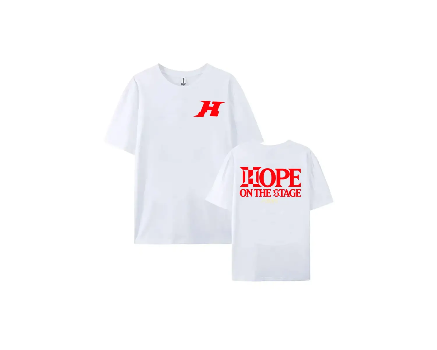 Beyaz Kore Şarkıcı J-Hope Sahnede Turu Unisex Sokak Grafik Hi