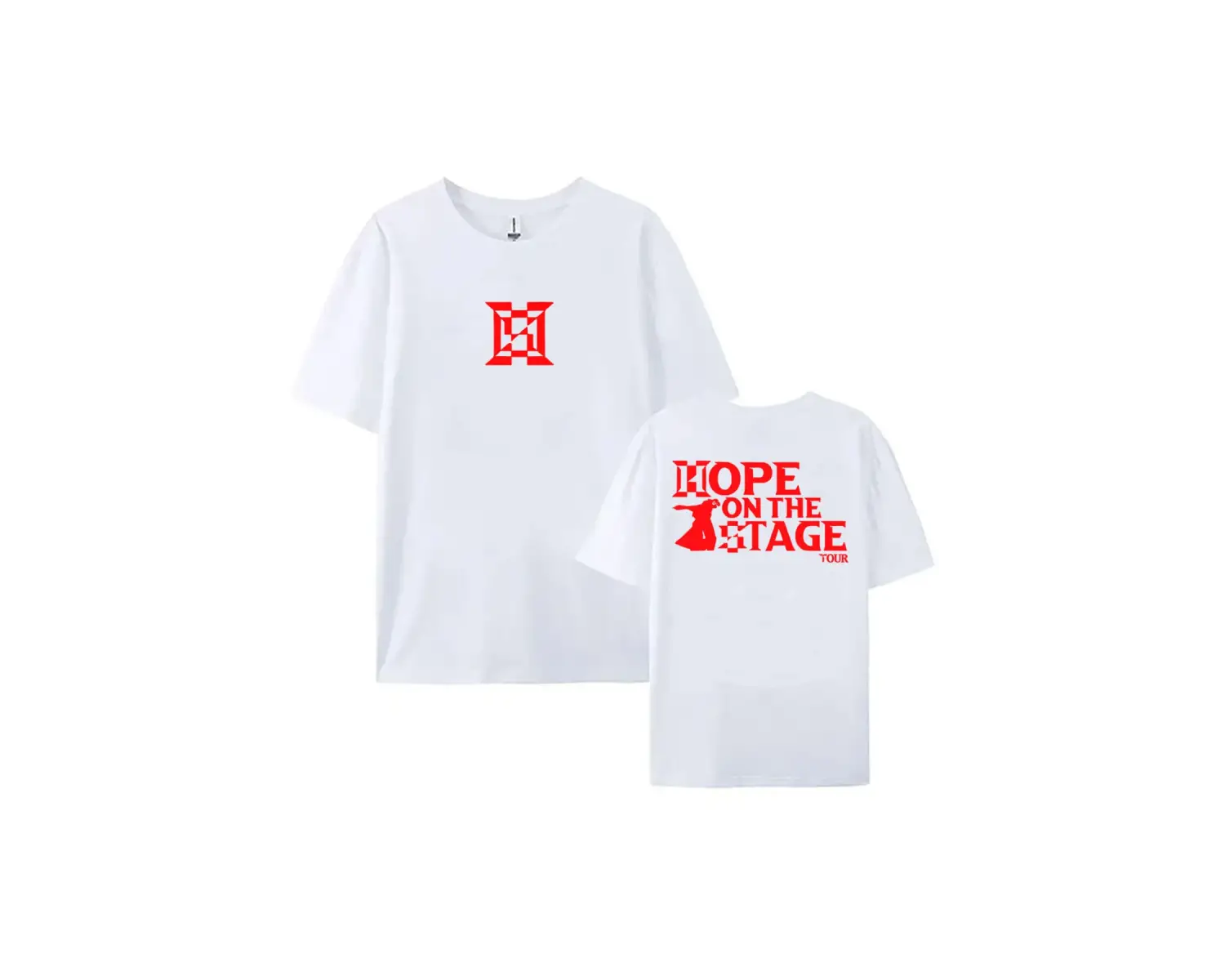 Beyaz Kore Şarkıcı J-Hope Sahnede Turu Unisex Sokak Grafik Hi