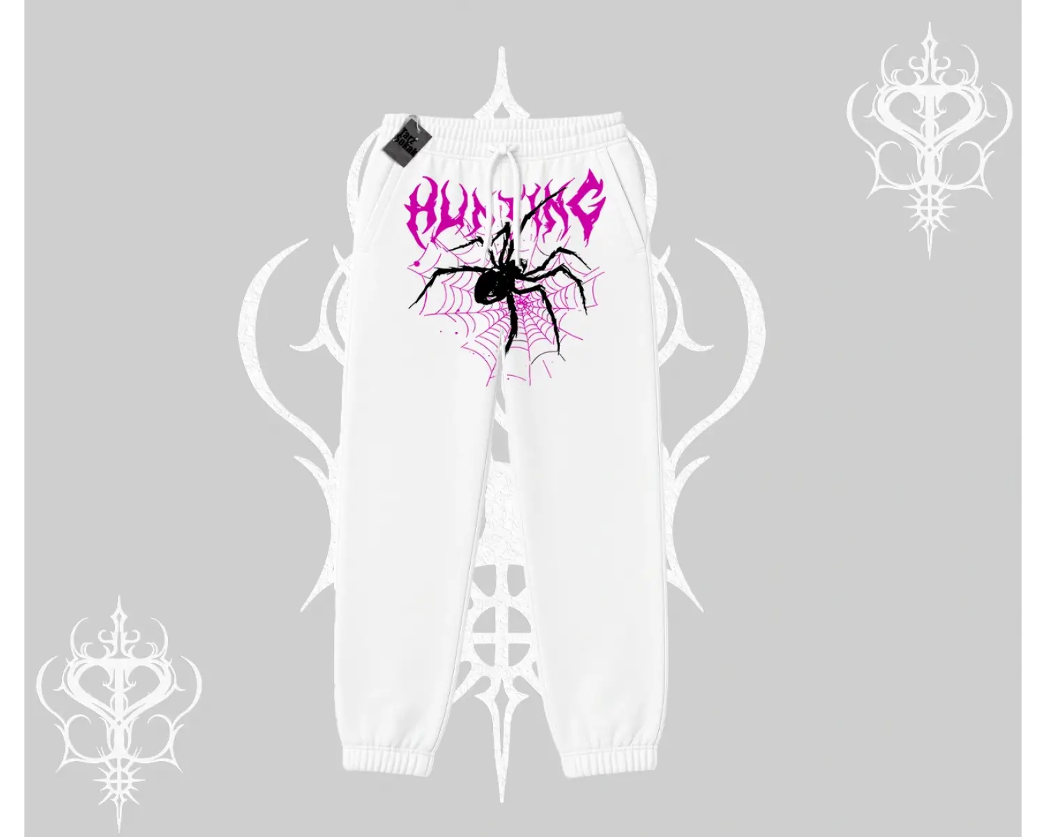 Beyaz Lastikli Eşofman Altı Autumn Spider