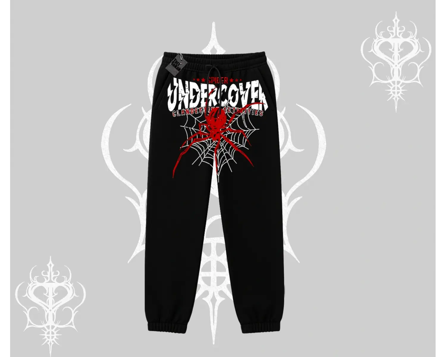 Beyaz Lastikli Eşofman Altı Spider Undercover