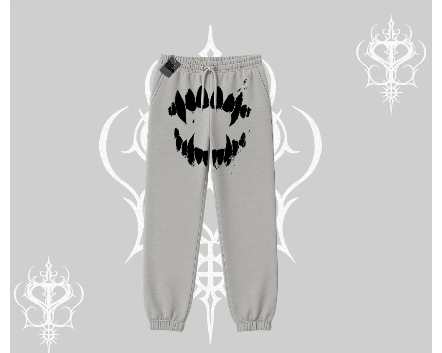 Beyaz Lastikli Eşofman Altı Vampir Dış