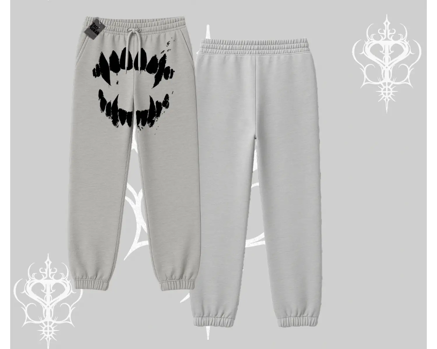 Beyaz Lastikli Eşofman Altı Vampir Dış