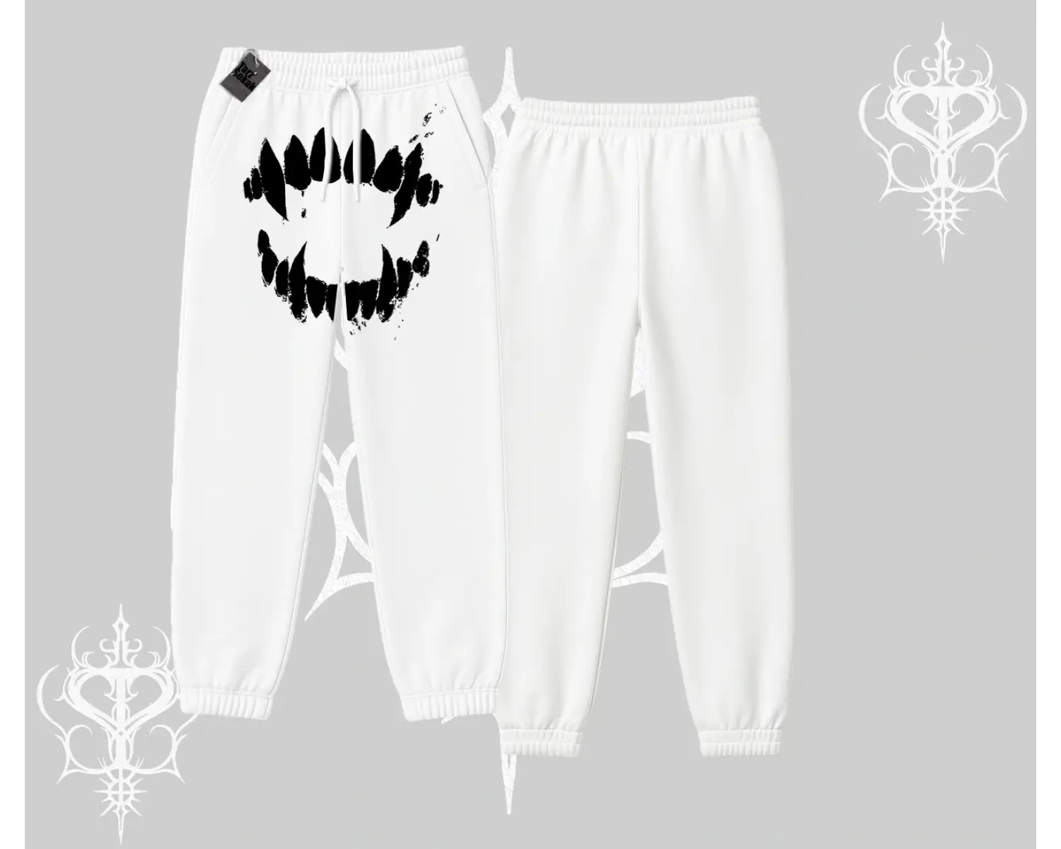 Beyaz Lastikli Eşofman Altı Vampir Dış