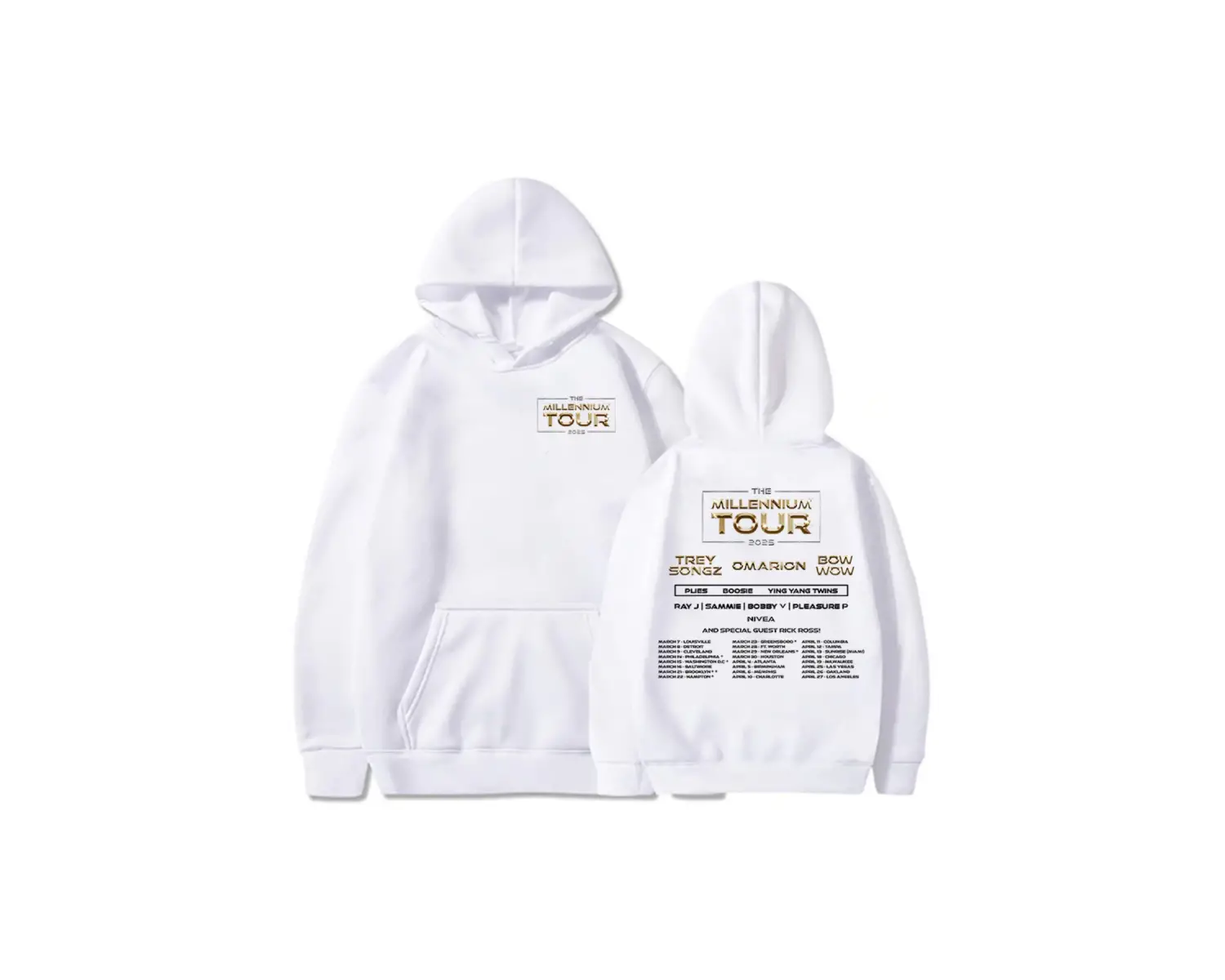 Beyaz Millennium Tour Grafik Funko Pop Moda SonbaharVintage Mole