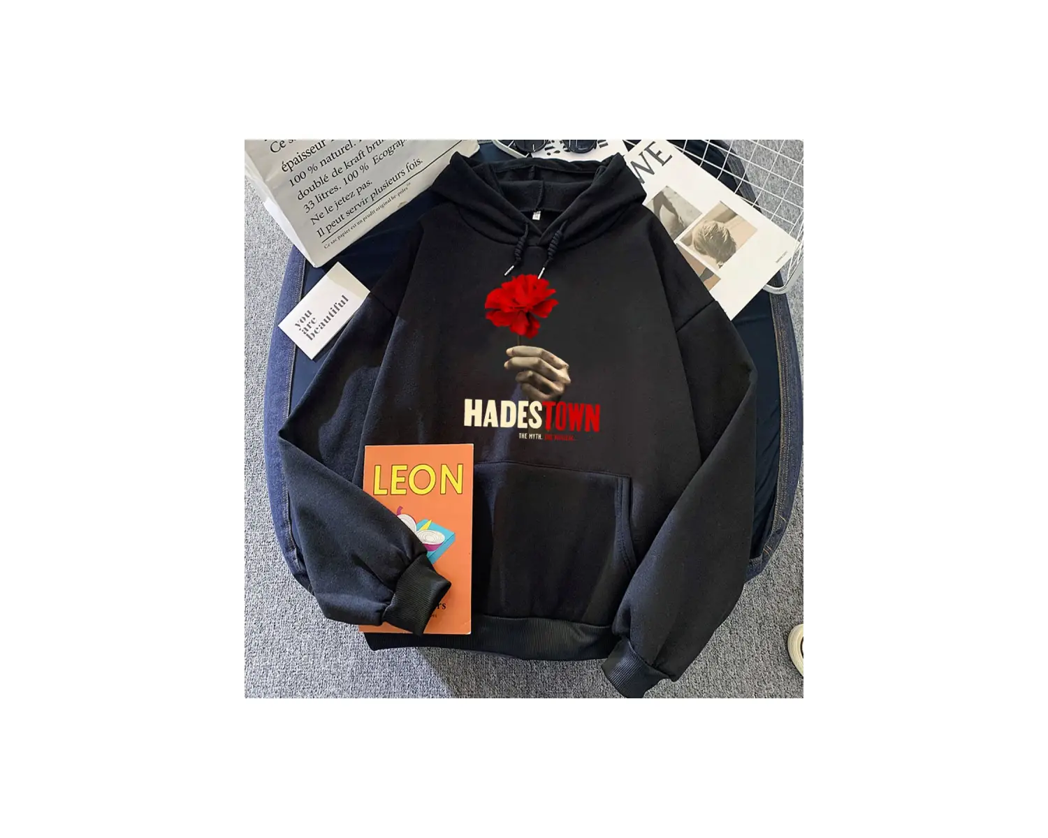 Beyaz Musical Hadestown Hoodies for Winter Casual Printing Roupas Femininas S