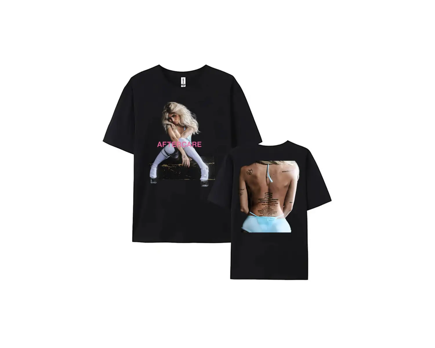 Beyaz Nessa Barrett Aftercare Albümü lu Tee Şarkıcı Grafik Tshirt lar/E