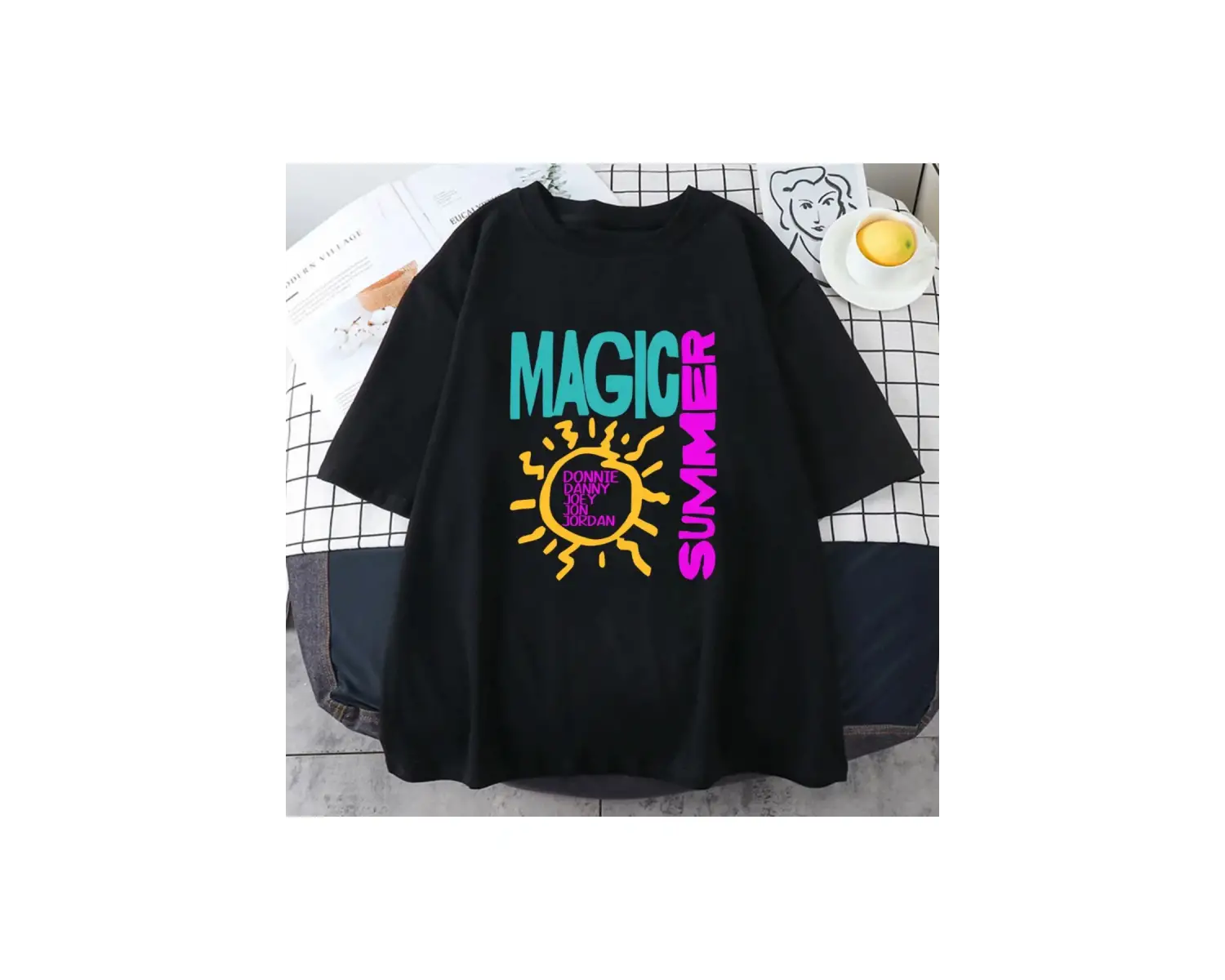 Beyaz NKOTB sihirli yaz -gömlek Pop müzik yeni çocuklar blok