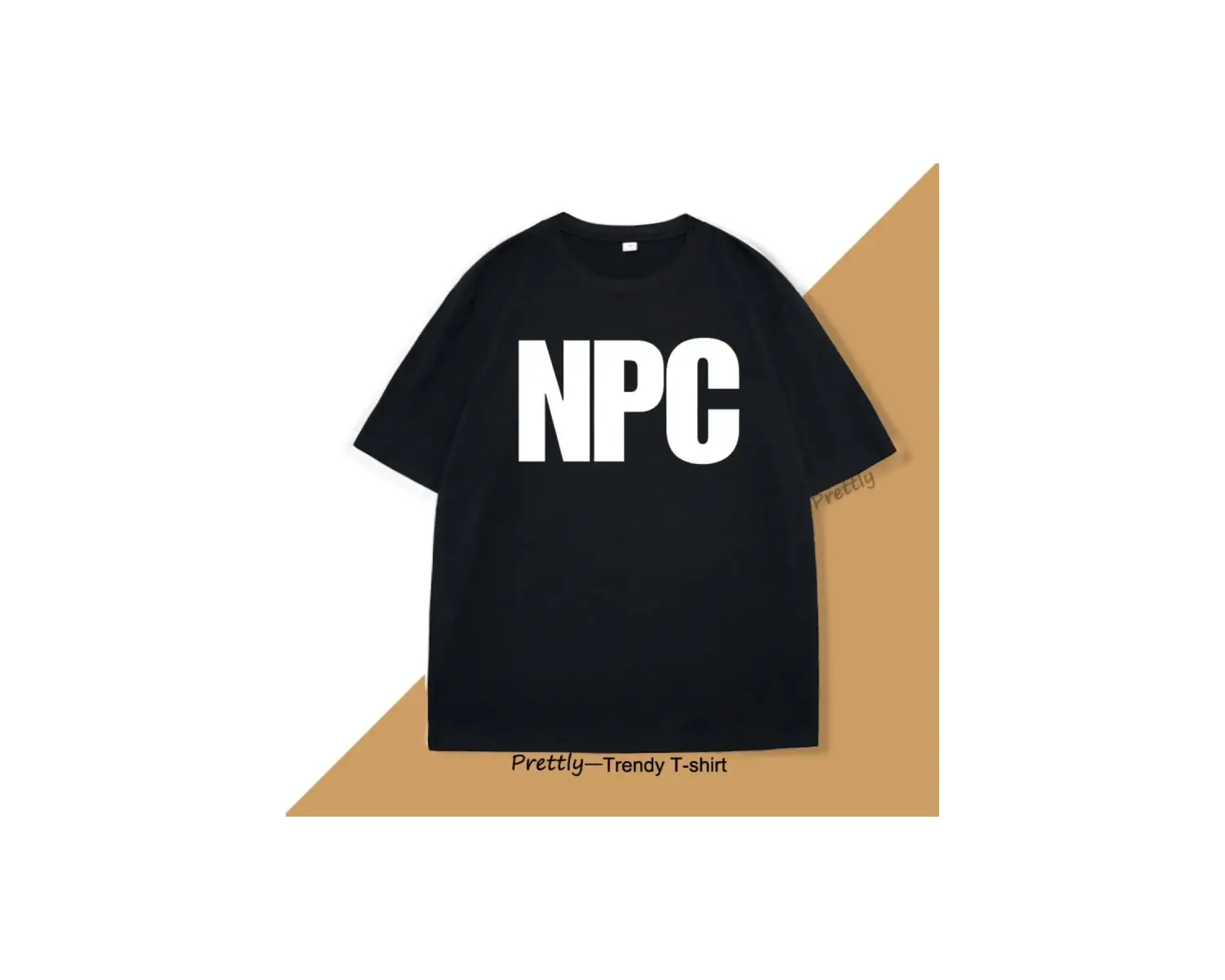 Beyaz NPC Meme Tee Komik Oyun Tshirt Şaka T Trend Crewneck Grafik