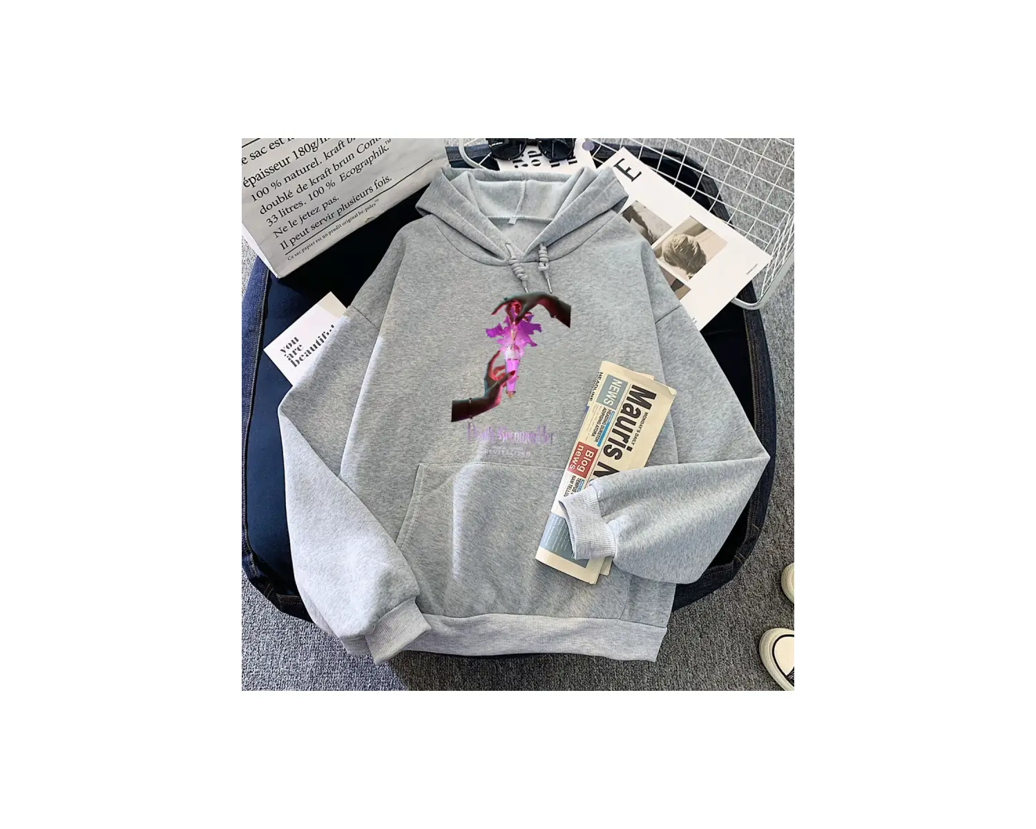 Beyaz ÖLÜM BECOMES ONUN Film Moletom Feminino Grafik