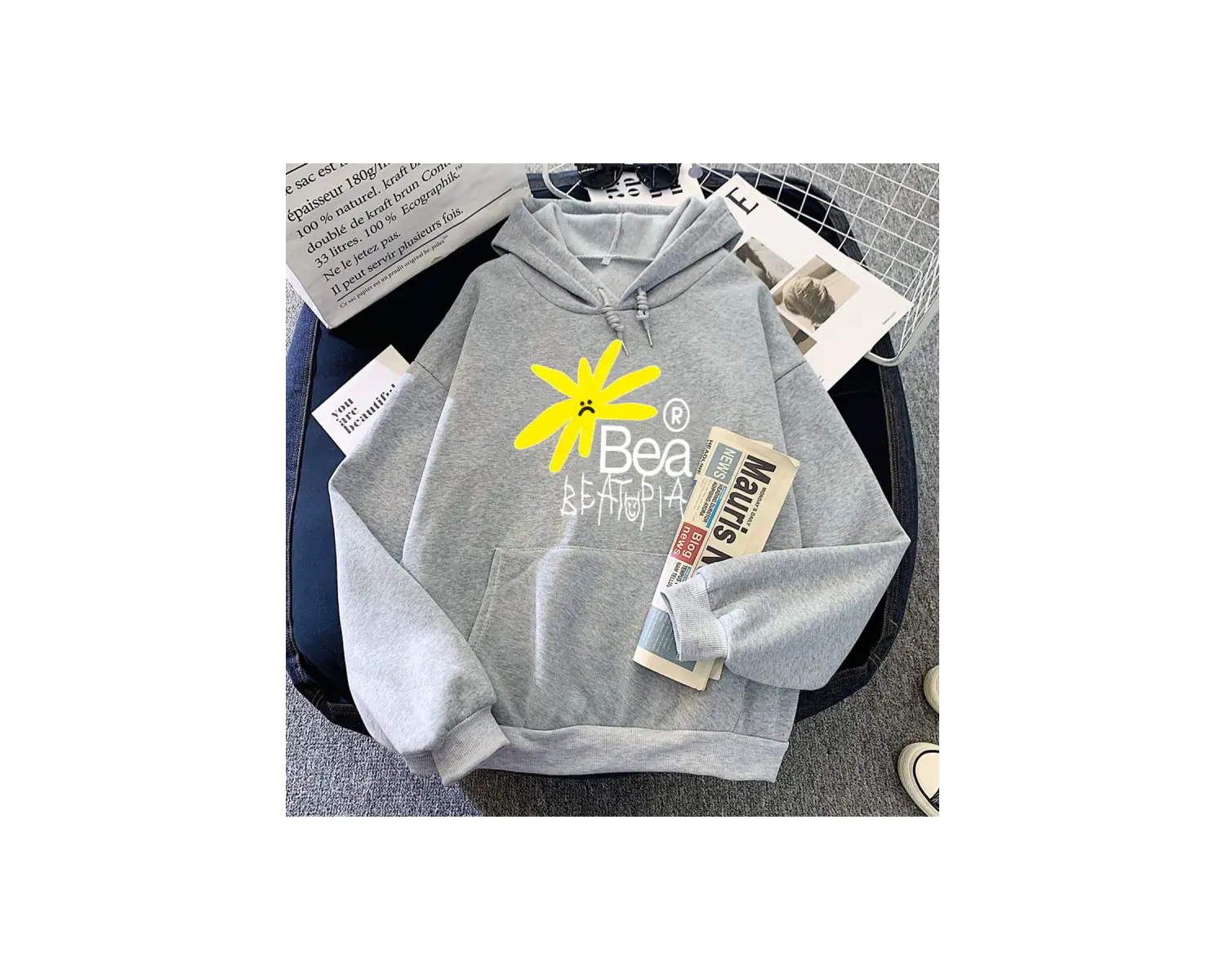 Beyaz Orman Hoodie Beabadoobee Sway YENI Tek u Rahat