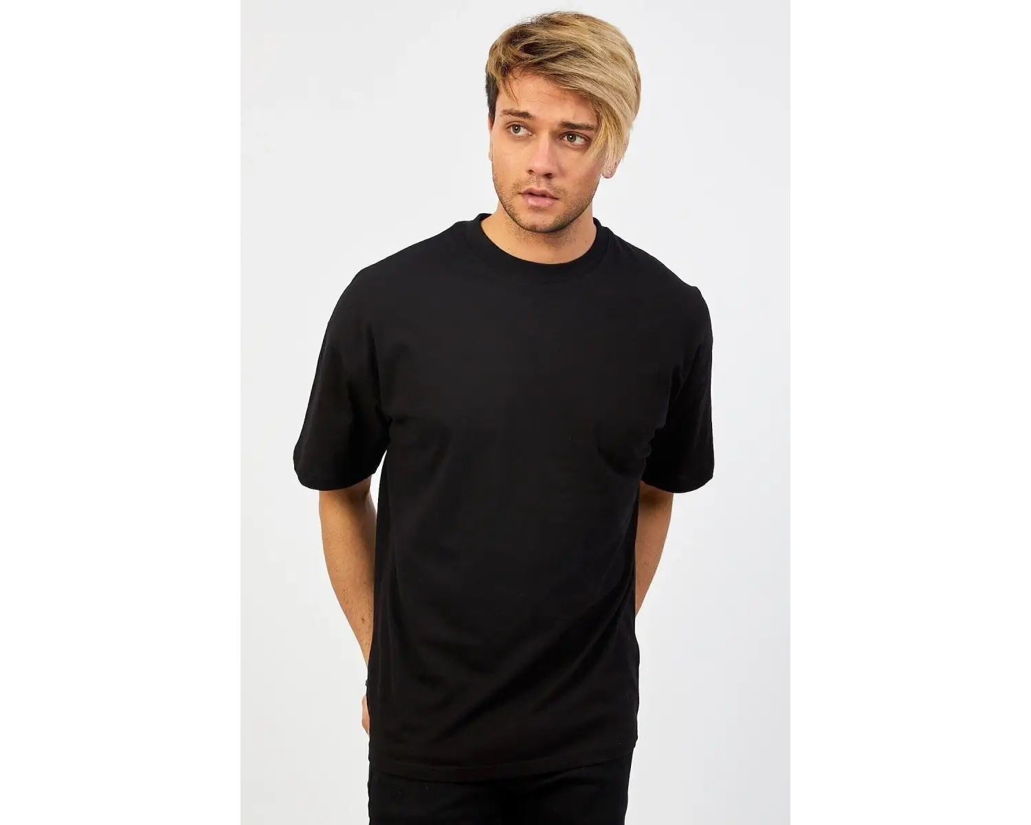 Beyaz Oversize Düz T-shirt