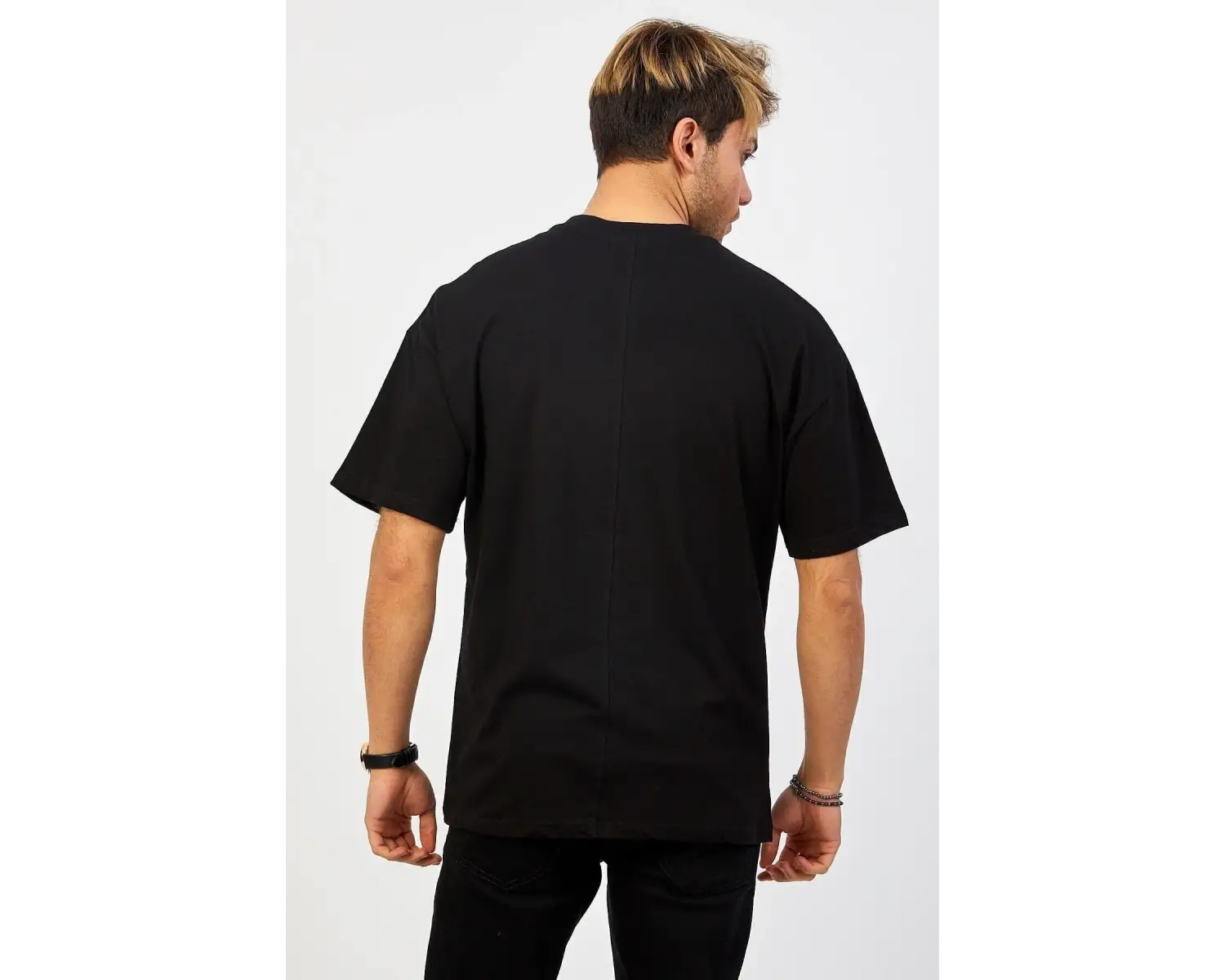 Beyaz Oversize Düz T-shirt