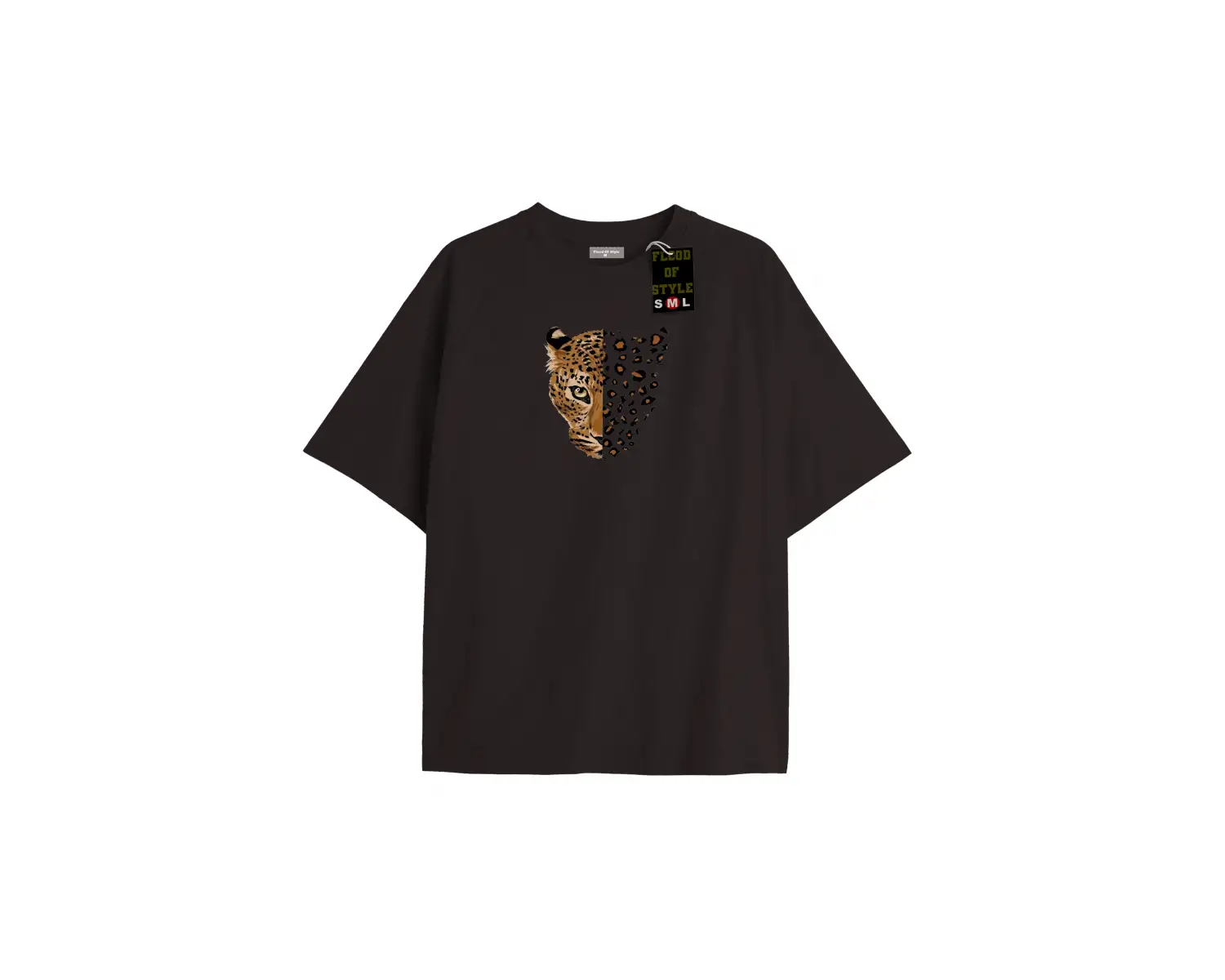 Beyaz Oversize T-shirt aslan Özel tasarım