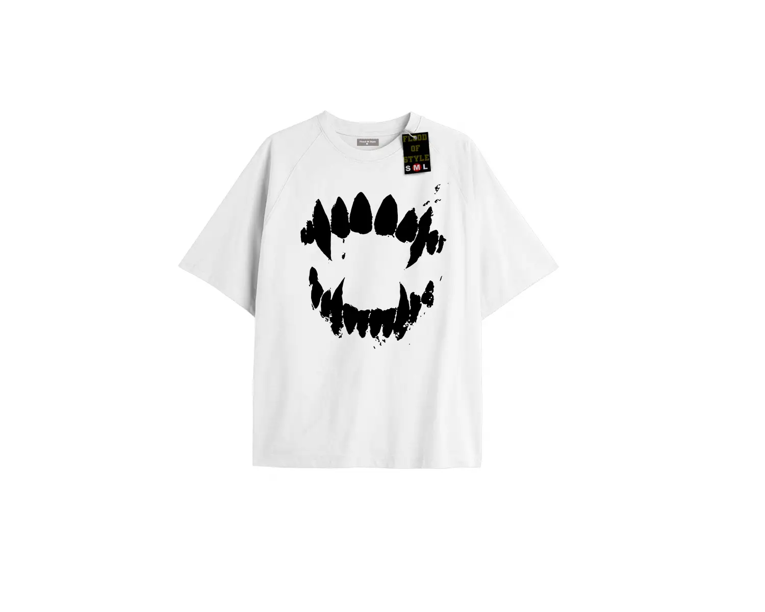 Beyaz Oversize T-shirt diş Özel tasarım