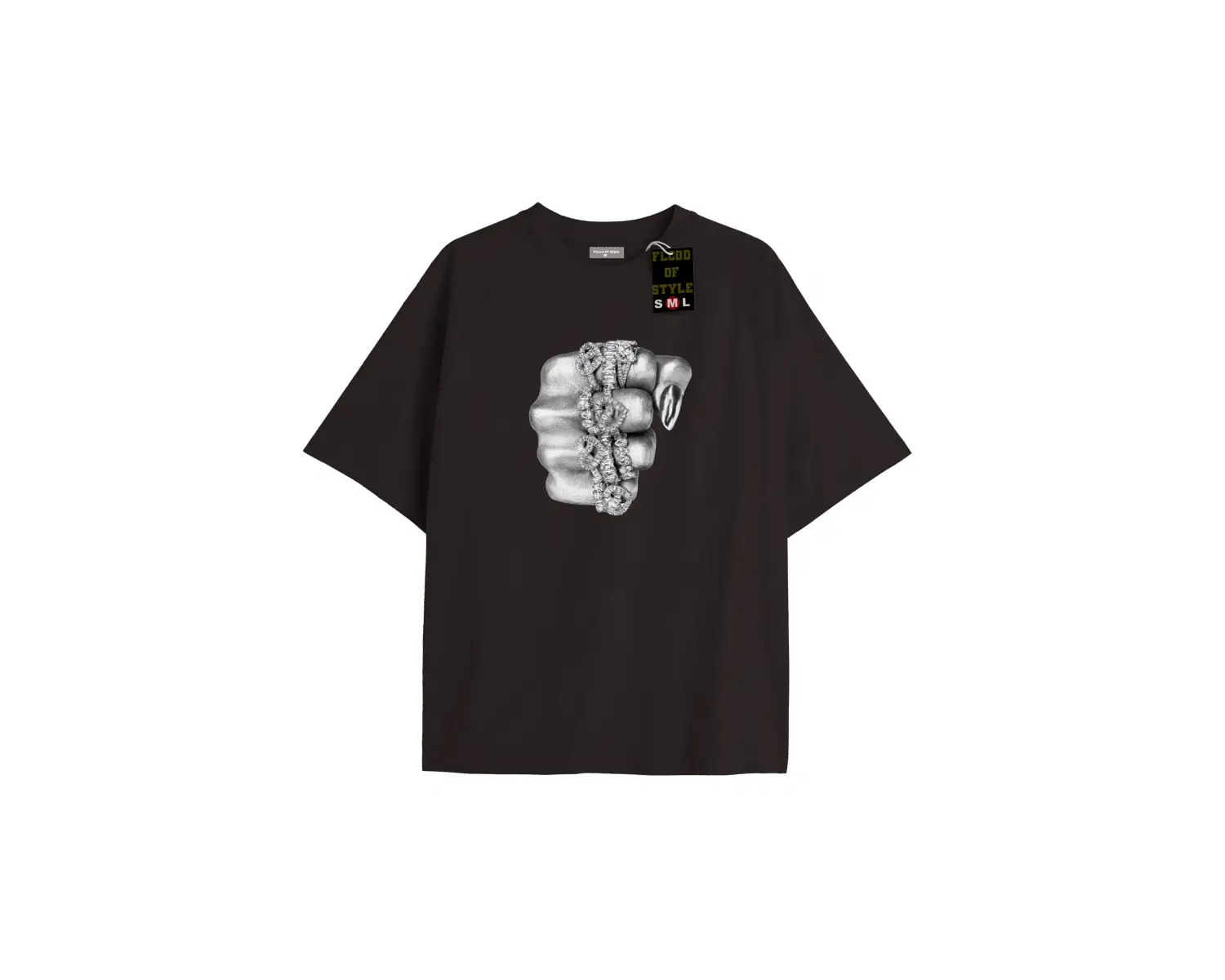 Beyaz Oversize T-shirt el yüzük Özel tasarım