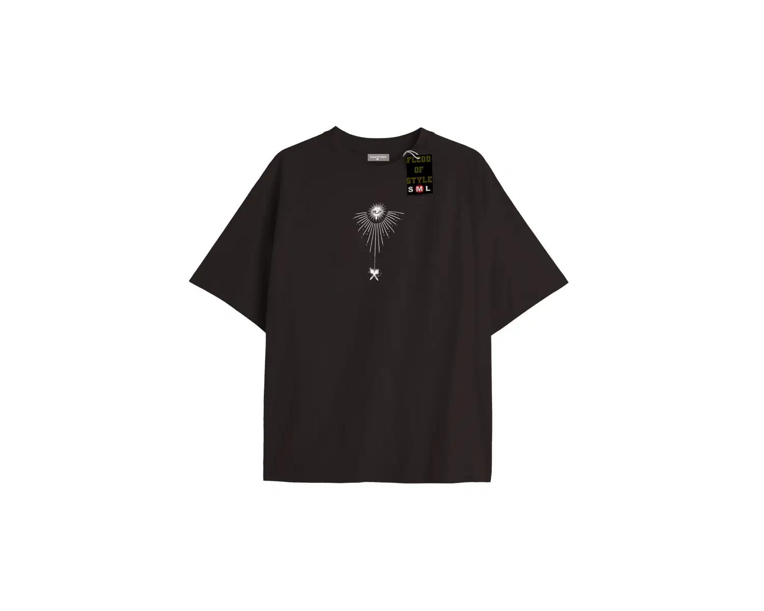 Beyaz Oversize T-shirt göz tasarım Özel tasarım
