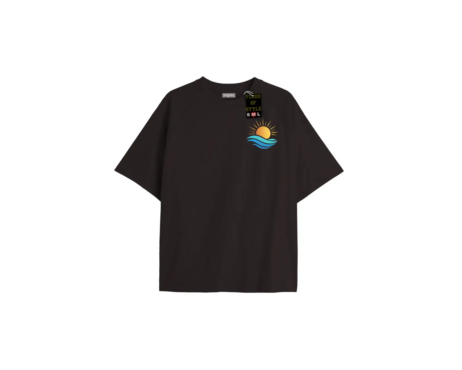 Beyaz Oversize T-shirt güneş minimal Özel tasarım