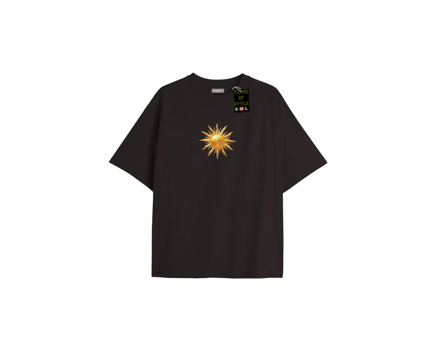 Beyaz Oversize T-shirt güneş Özel tasarım