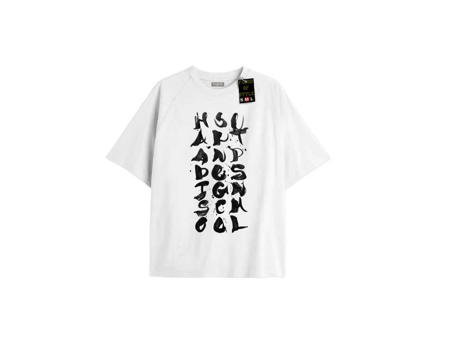 Beyaz Oversize T-shirt harf Özel tasarım