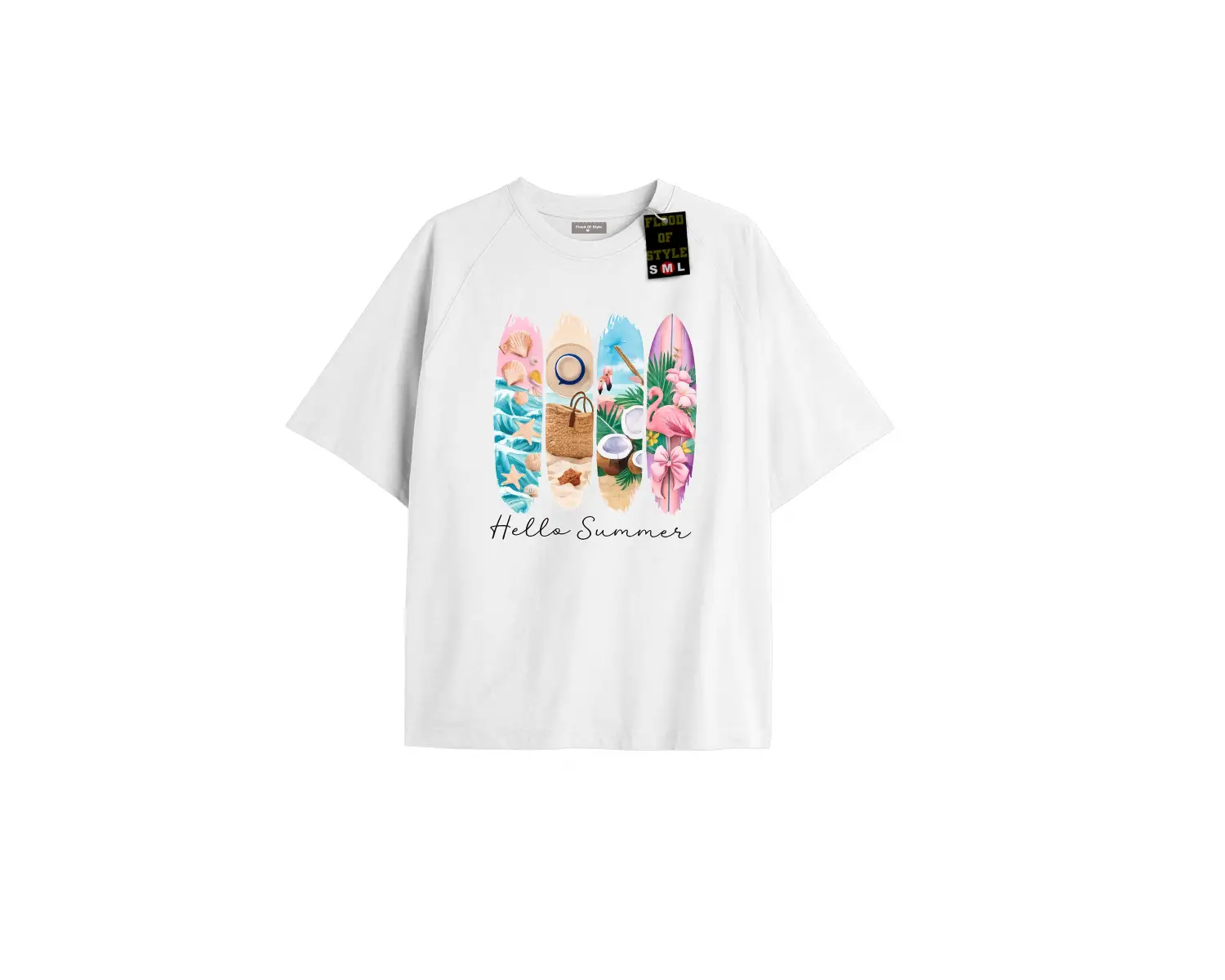 Beyaz Oversize T-shirt helosummer Özel tasarım