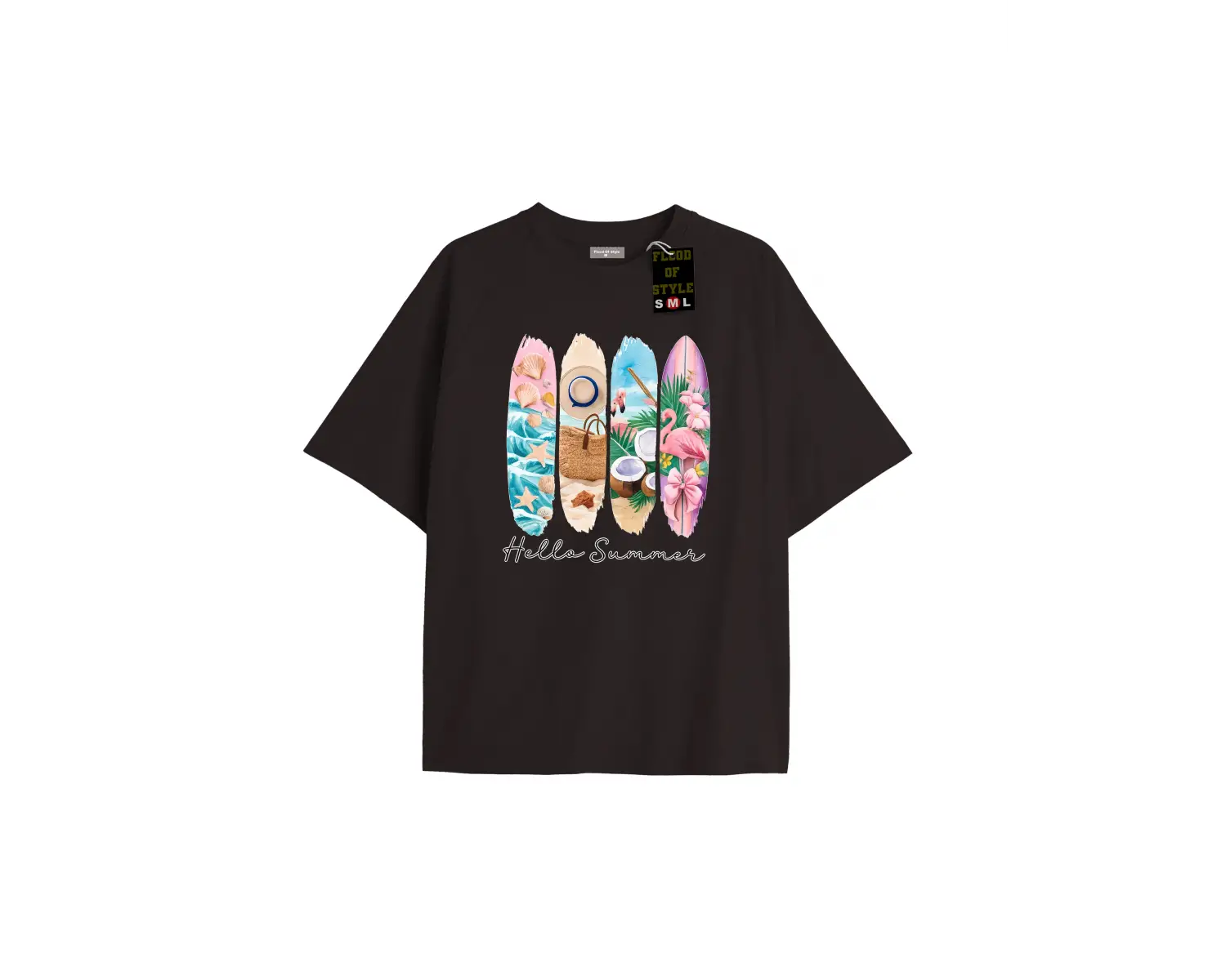 Beyaz Oversize T-shirt helosummer Özel tasarım