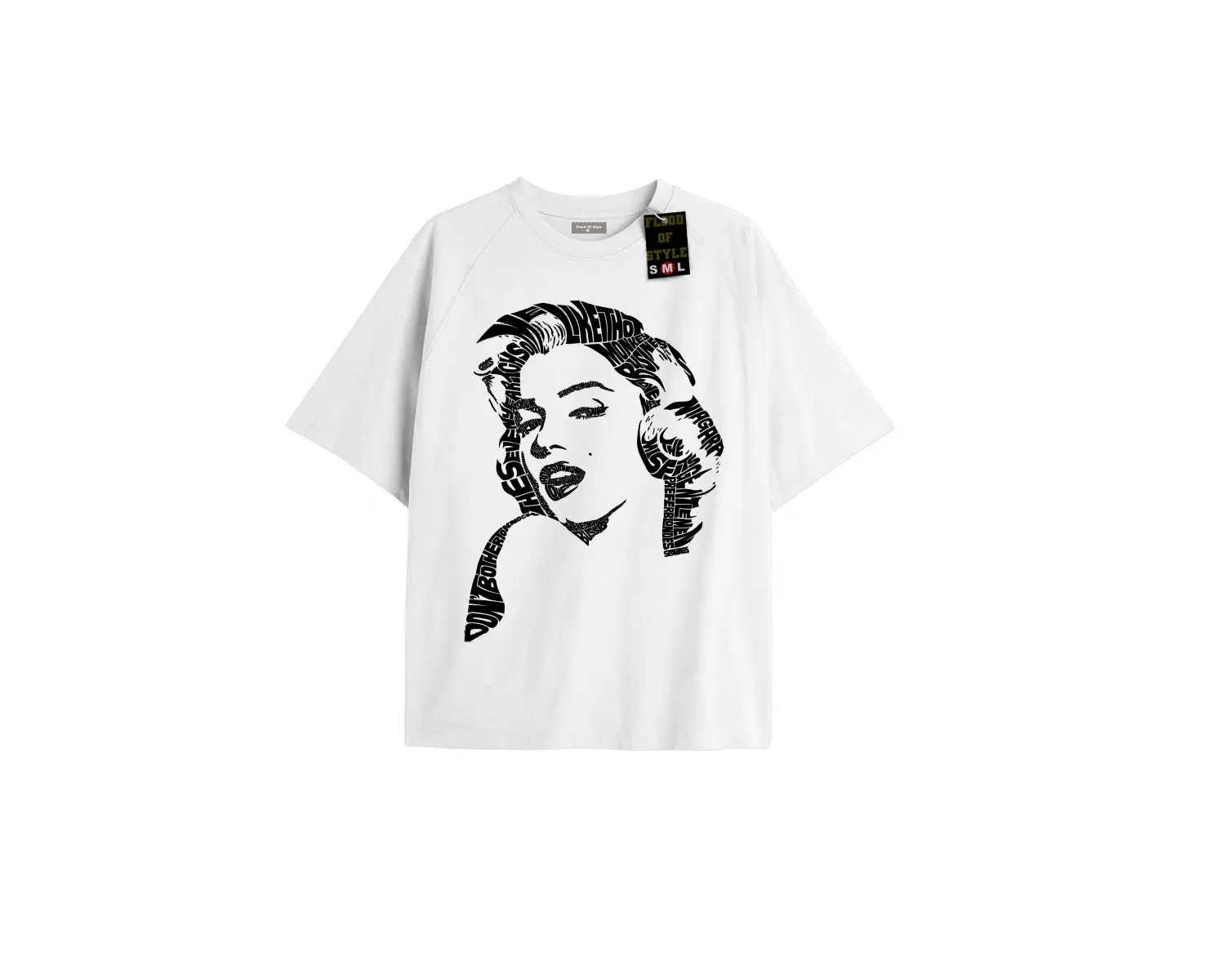 Beyaz Oversize T-shirt kız Özel tasarım