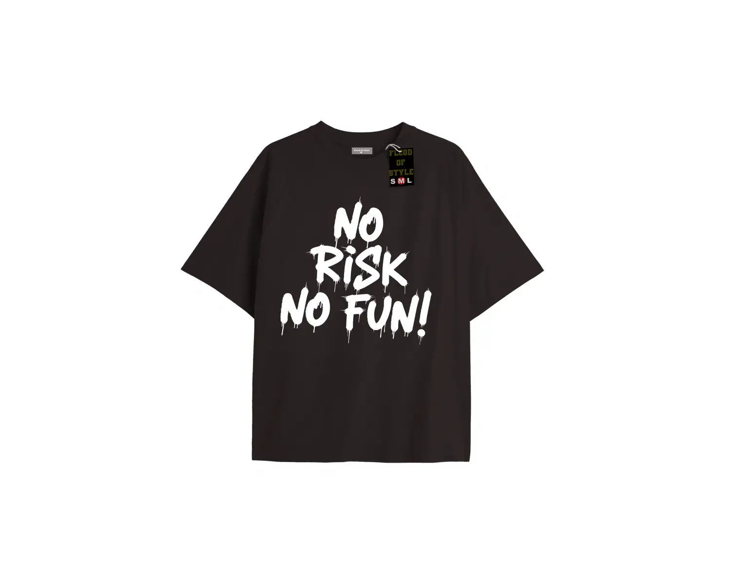 Beyaz Oversize T-shirt norisknofun Özel tasarım