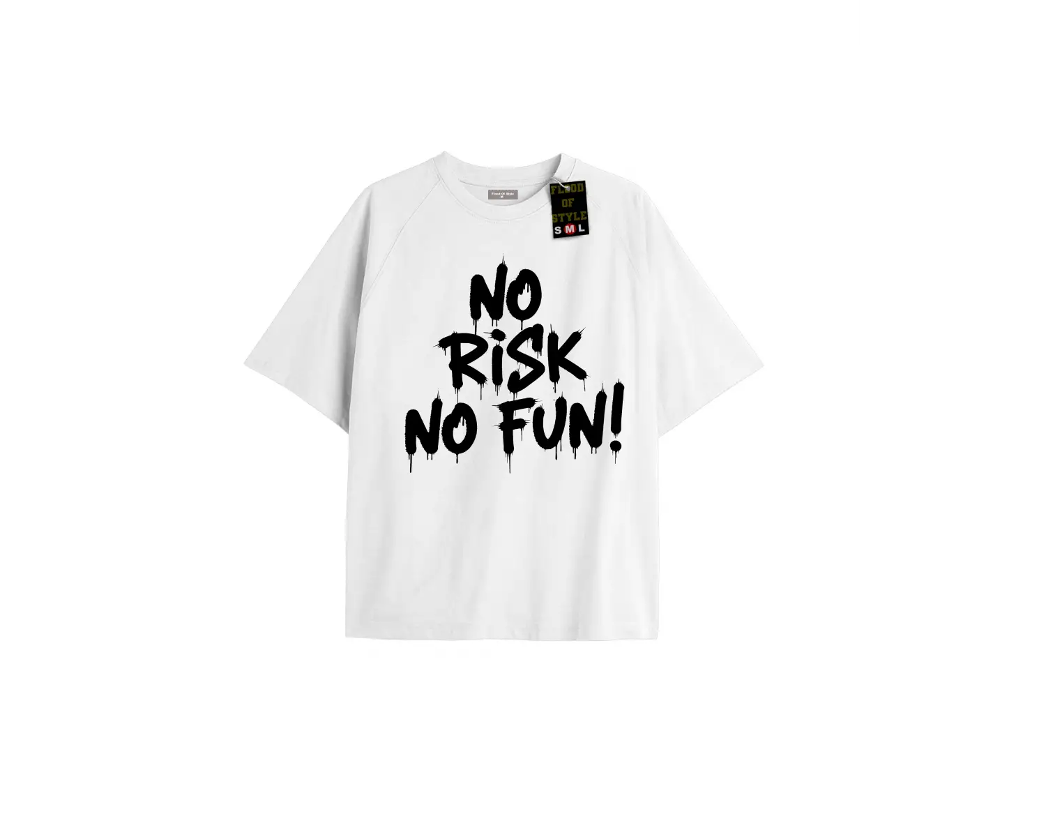 Beyaz Oversize T-shirt norisknofun Özel tasarım