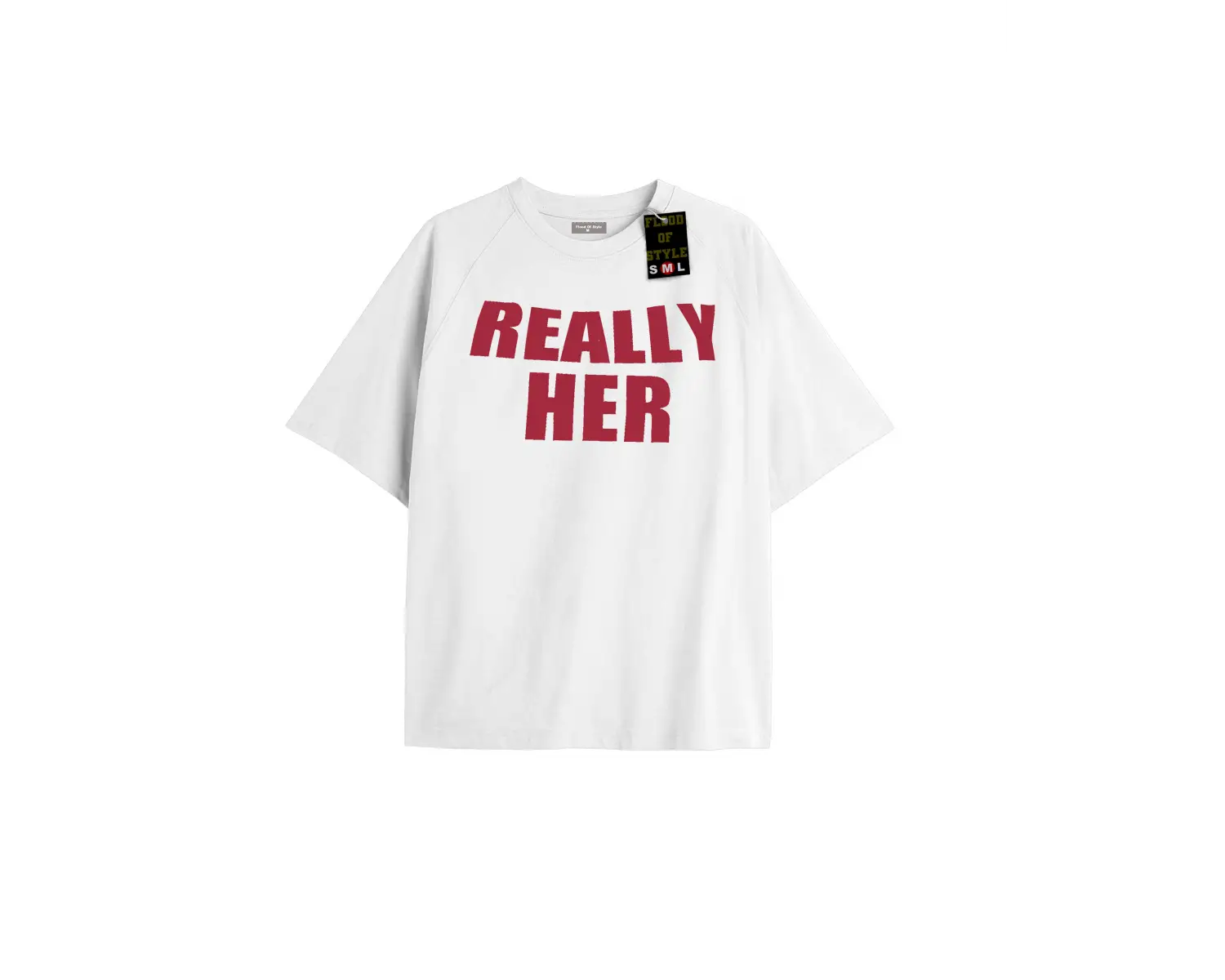 Beyaz Oversize T-shirt reallyher Özel tasarım