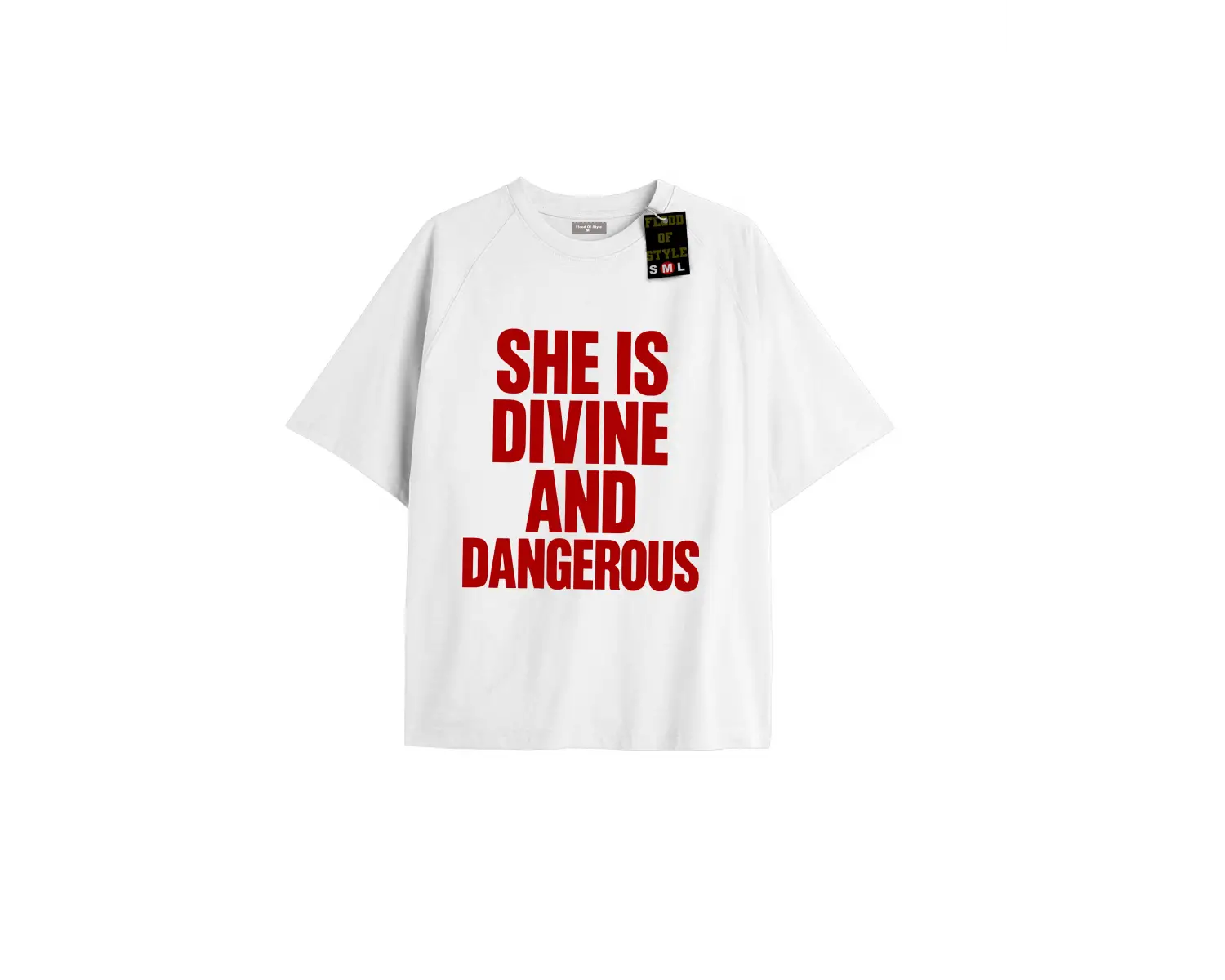 Beyaz Oversize T-shirt sheıs Özel tasarım