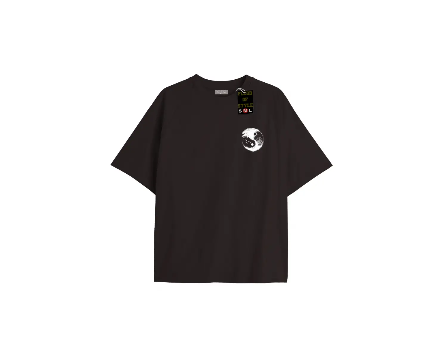 Beyaz Oversize T-shirt siyah beyaz Özel tasarım