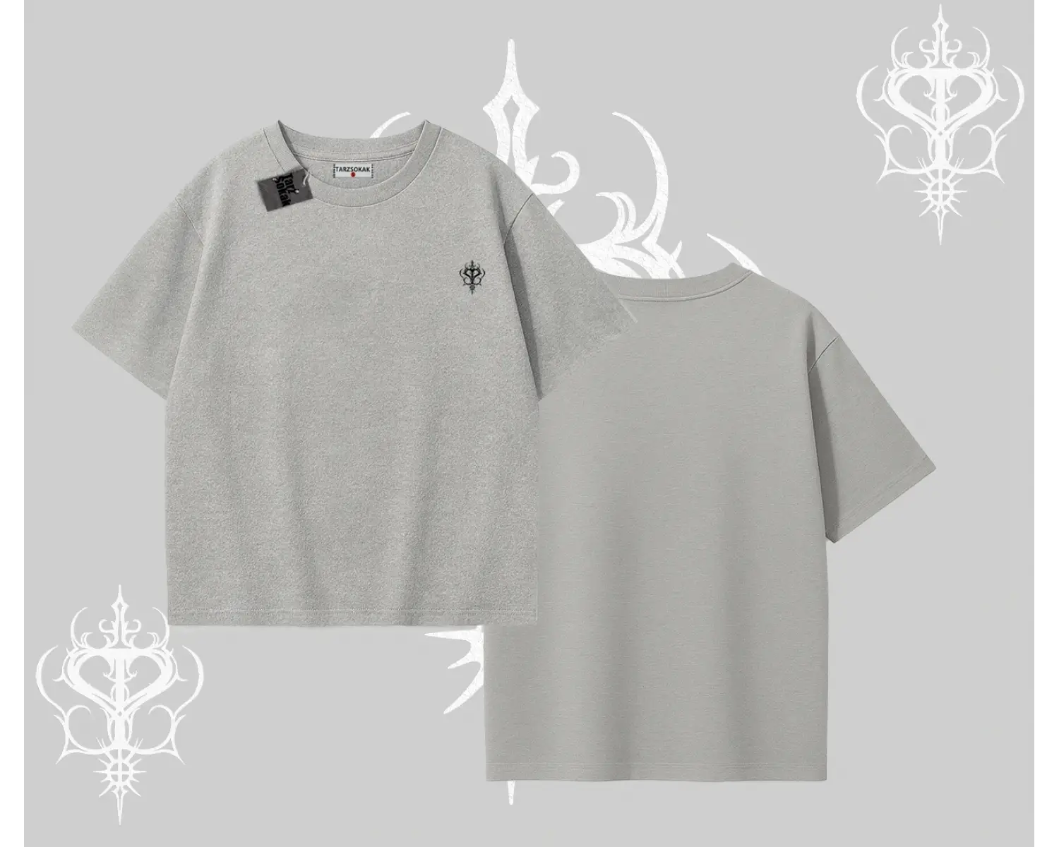 Beyaz Oversize Tişört Özel logolu