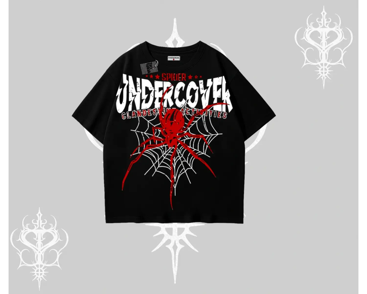 Beyaz Oversize Tişört Spider Undercover