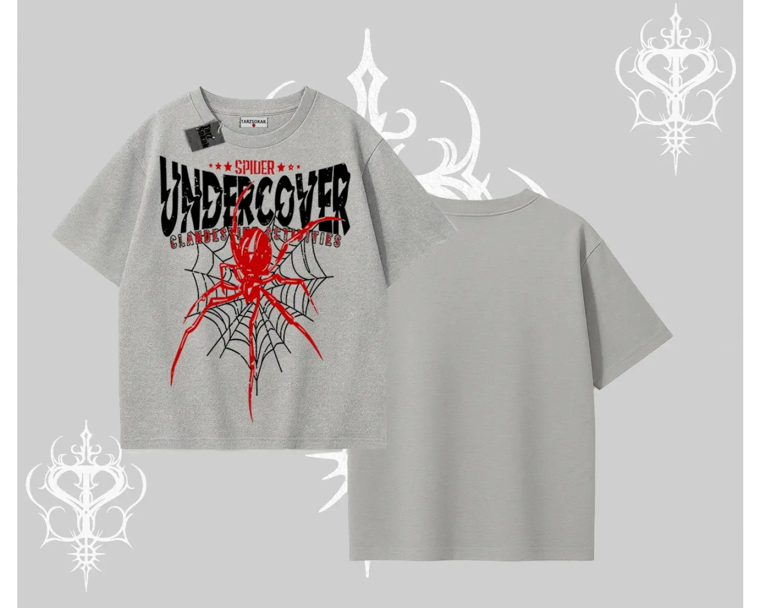 Beyaz Oversize Tişört Spider Undercover