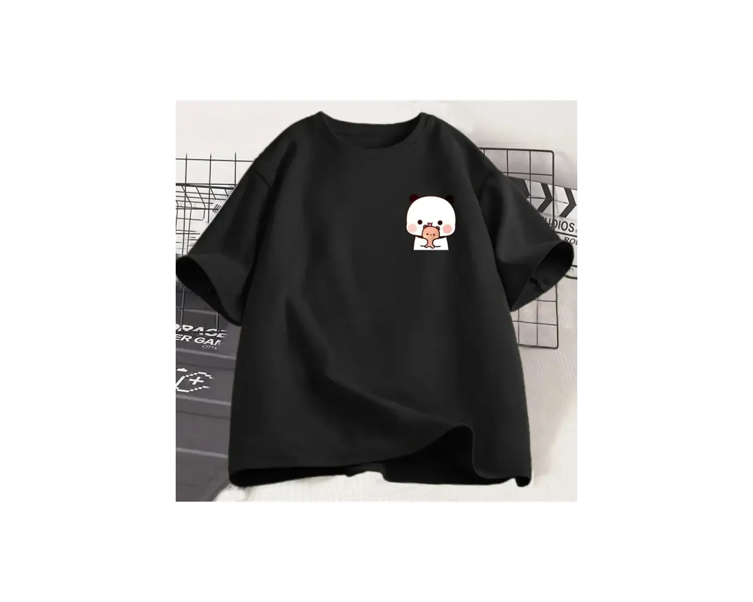 Beyaz Panda Ayı Bubu Dudu ve Bebekler Komik Çift T