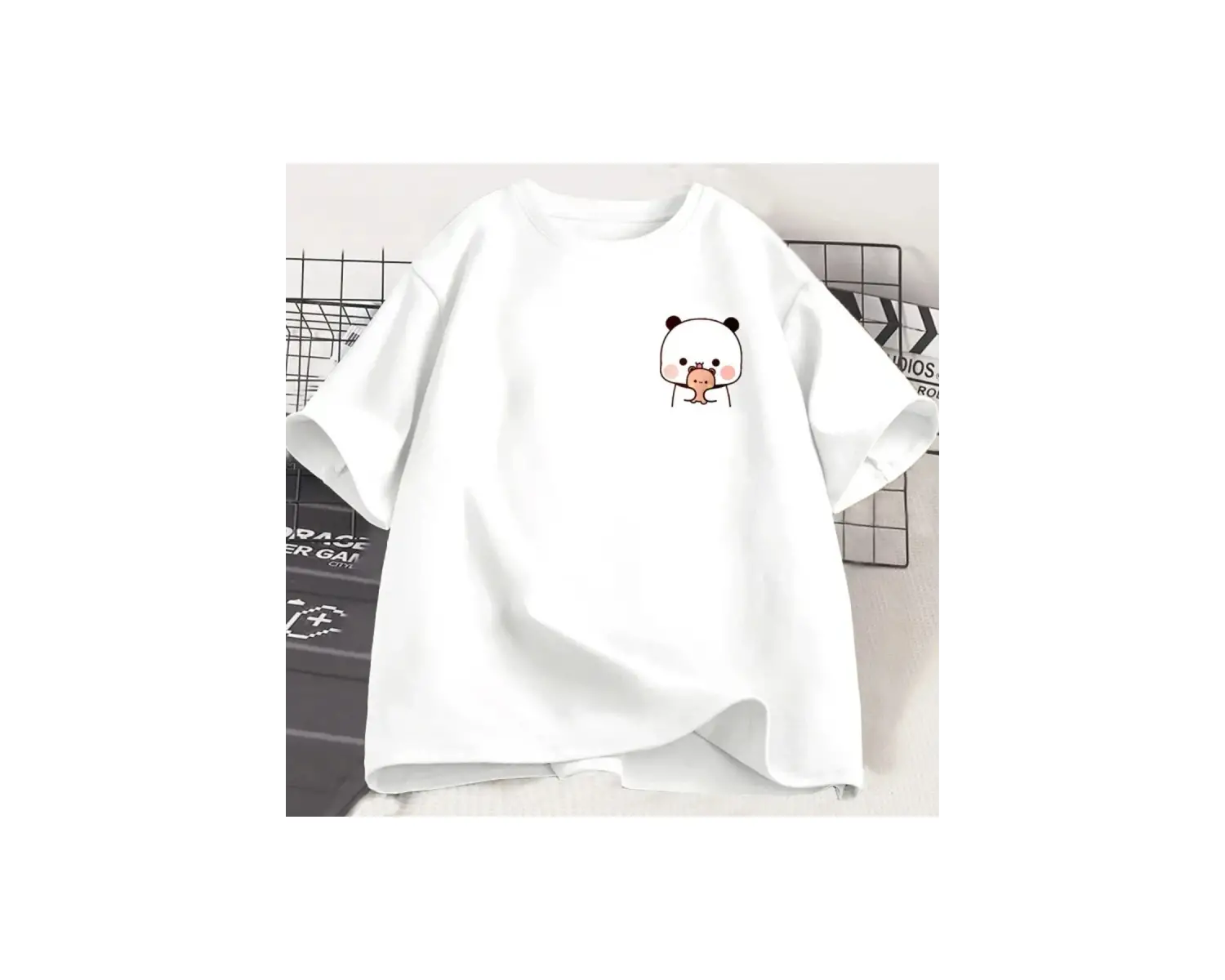 Beyaz Panda Ayı Bubu Dudu ve Bebekler Komik Çift T