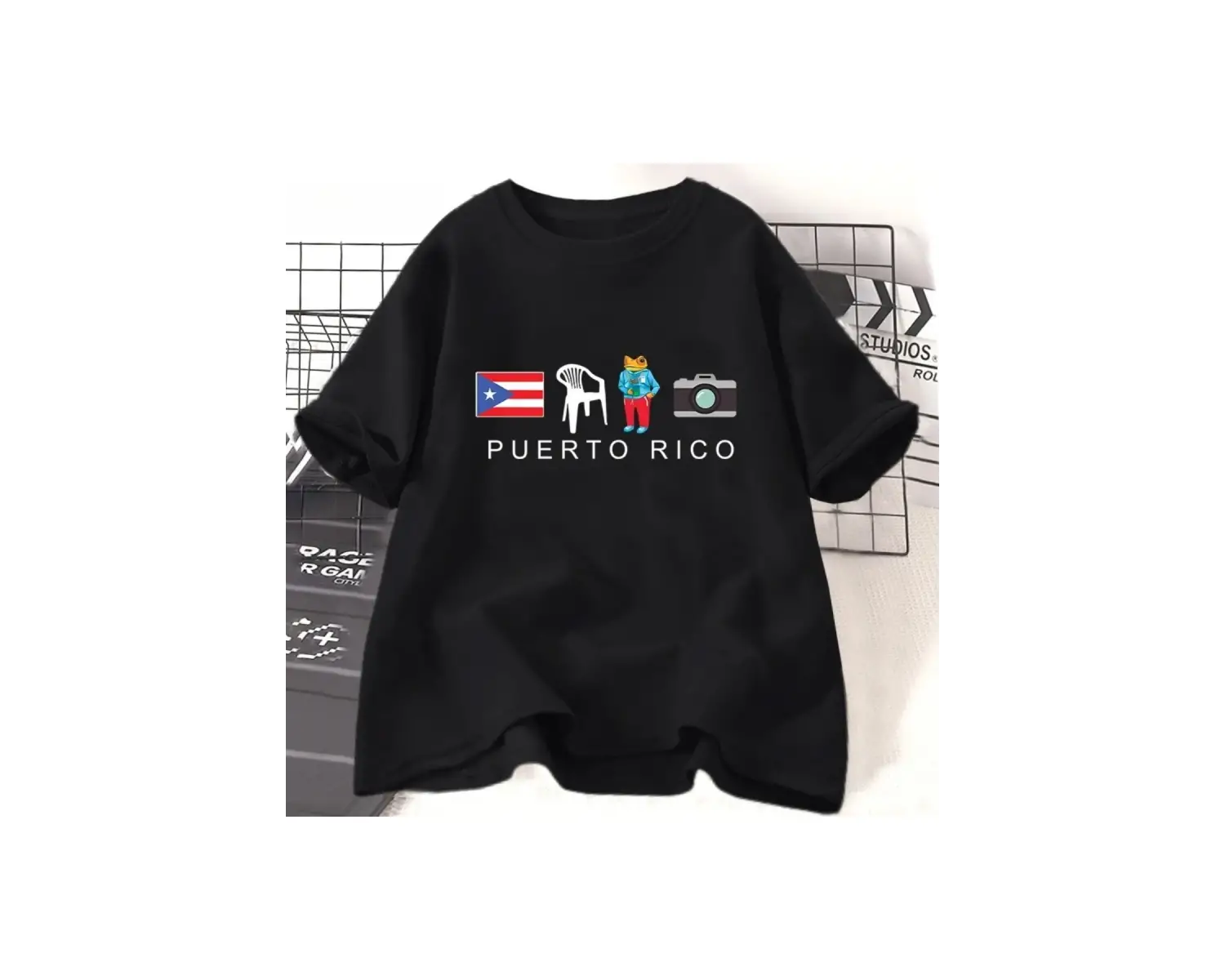 Beyaz Porto Riko DTMF Kötü Tavşan Tshirt lar için Harajku Kurbağa St