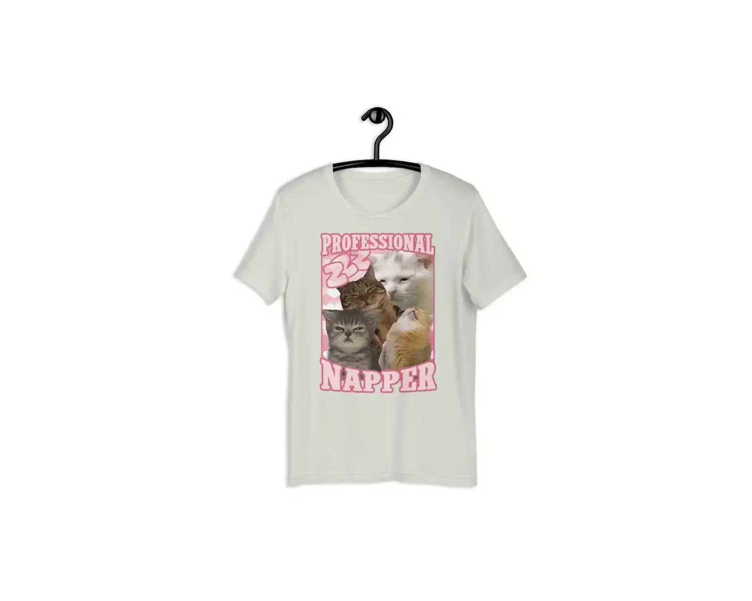 Beyaz Profesyonel Napper Komik Kedi Meme Hediye Onun Goofy Ahh Tshirt Uyku İronik K