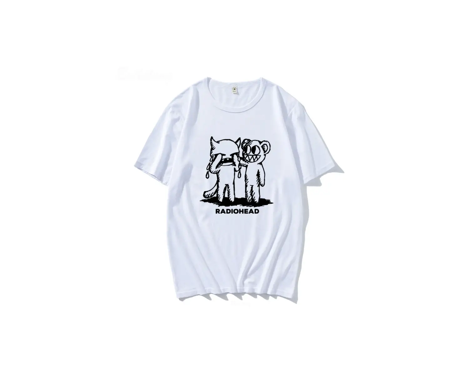 Beyaz Radiohead 100 Indie Rock Band Boy Hip Hop Boy üstleri yaz Tee Vintag