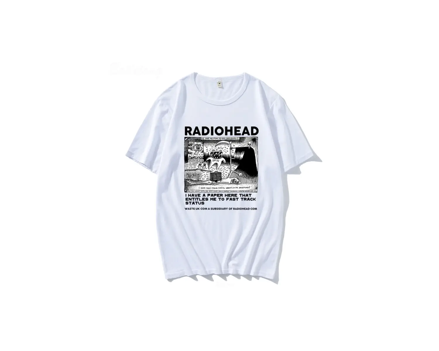 Beyaz Radiohead ler Vintage Klasik Tees Kuzey Amerika Turu Rock Boy Camisetas Hombre H