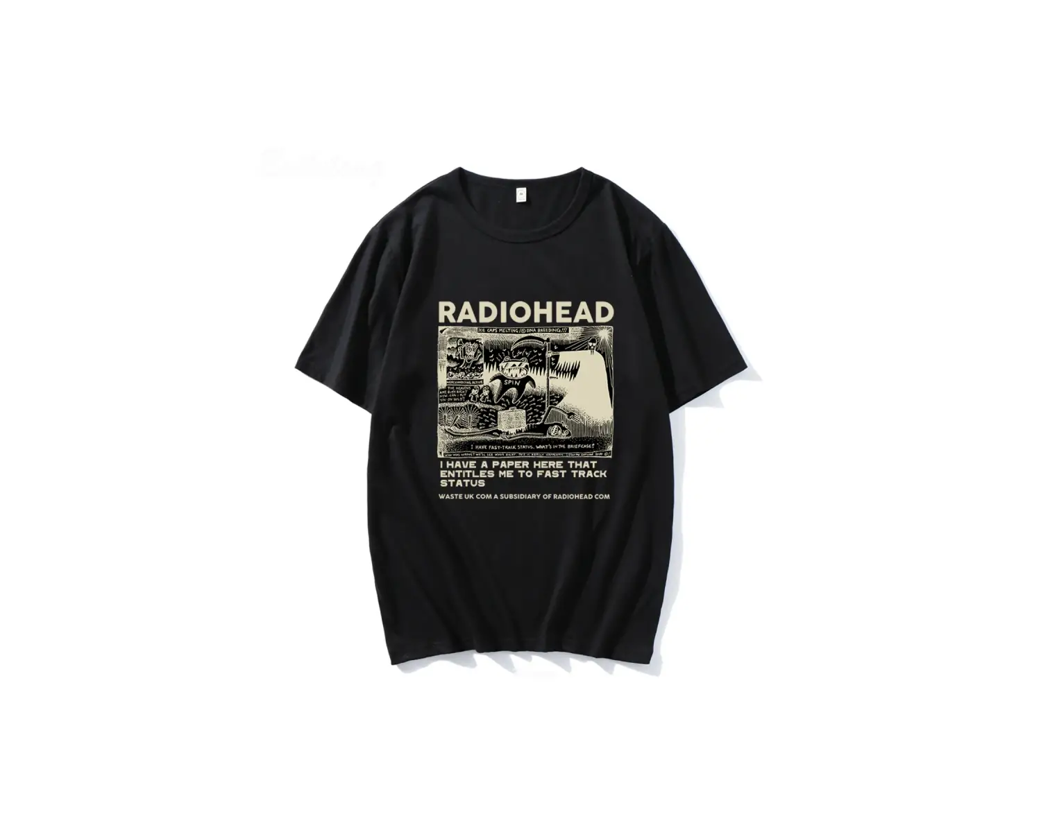 Beyaz Radiohead ler Vintage Klasik Tees Kuzey Amerika Turu Rock Boy Camisetas Hombre H